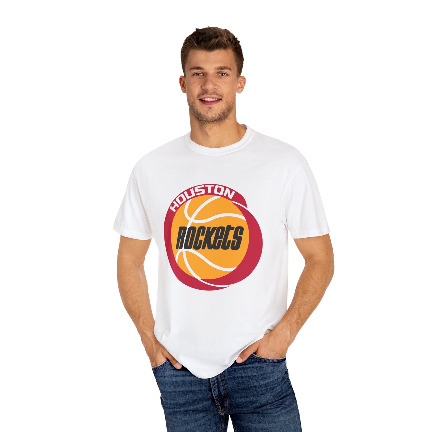 Houston Rockets Fan Garment-Dyed T-Shirt – Premium Cotton Tee for Customization
