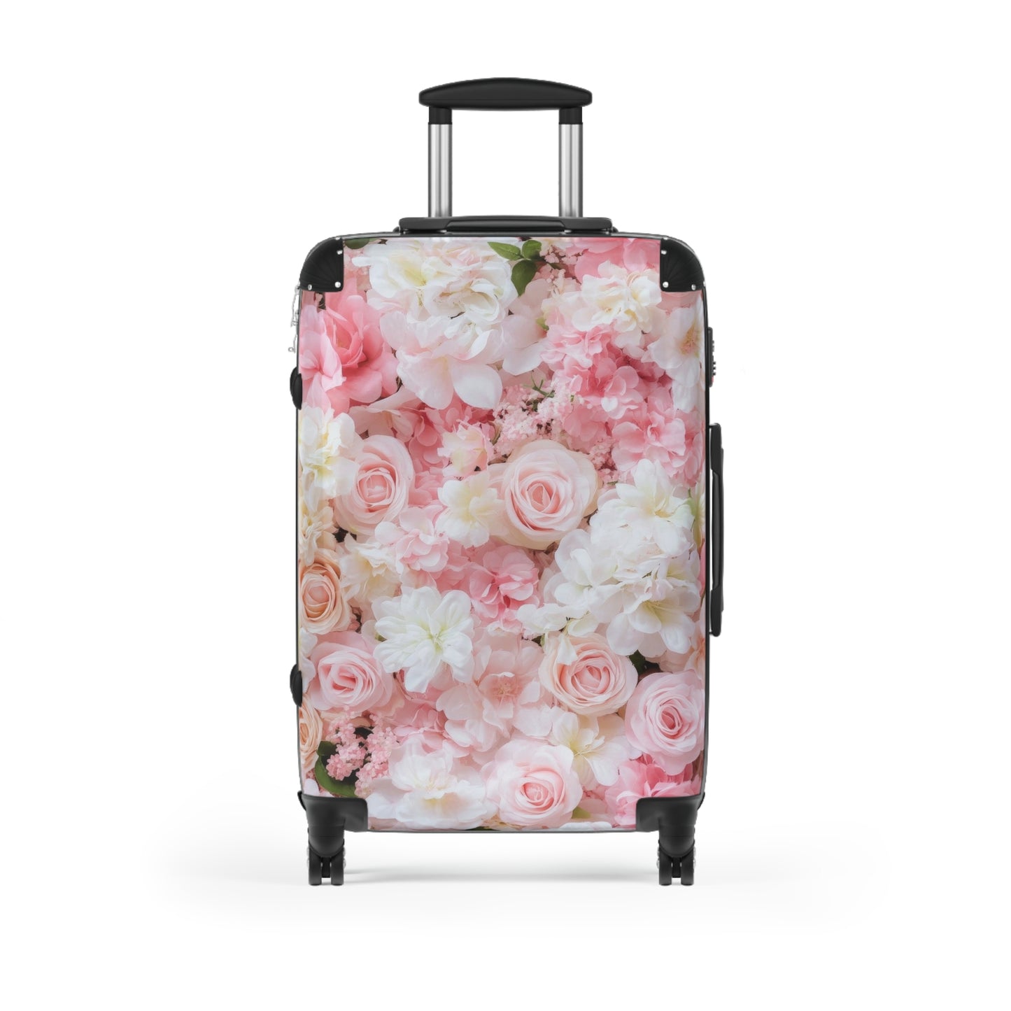 Nature Flowers Floral Border Pastel Art Carry-On Suitcase - Stylish Luggage for Travelers