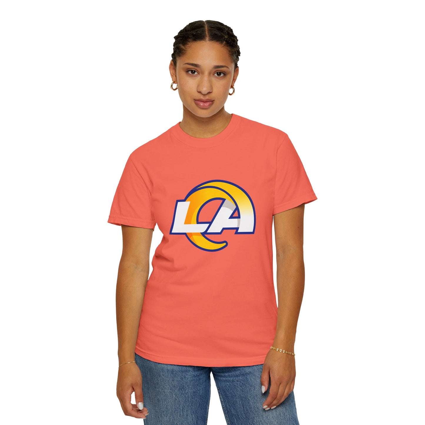Los Angeles Rams Merchandise Garment-Dyed T-Shirt – Premium Cotton Tee for Customization