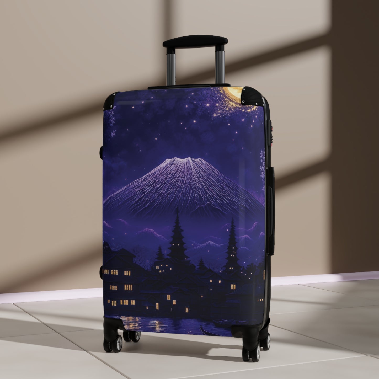 Art Mount Fuji Carry-On Suitcase - Stylish Luggage for Travelers