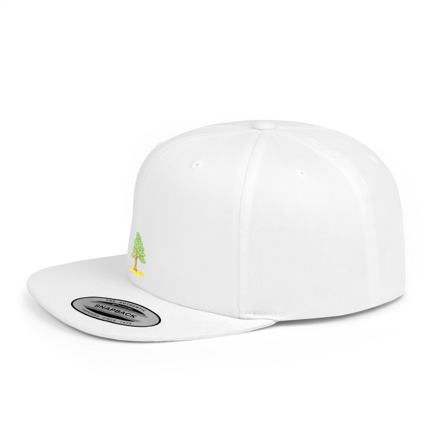 Icons Embroidered Tree Flat Bill Snapback – Lightweight, Custom Fit, Premium Quality