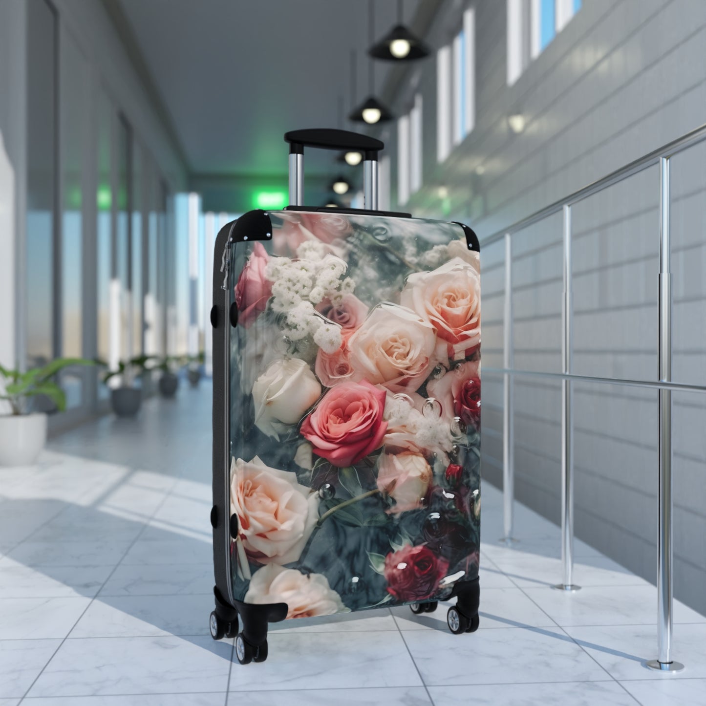 Nature Flowers Floral Water Art Carry-On Suitcase - Stylish Luggage for Travelers