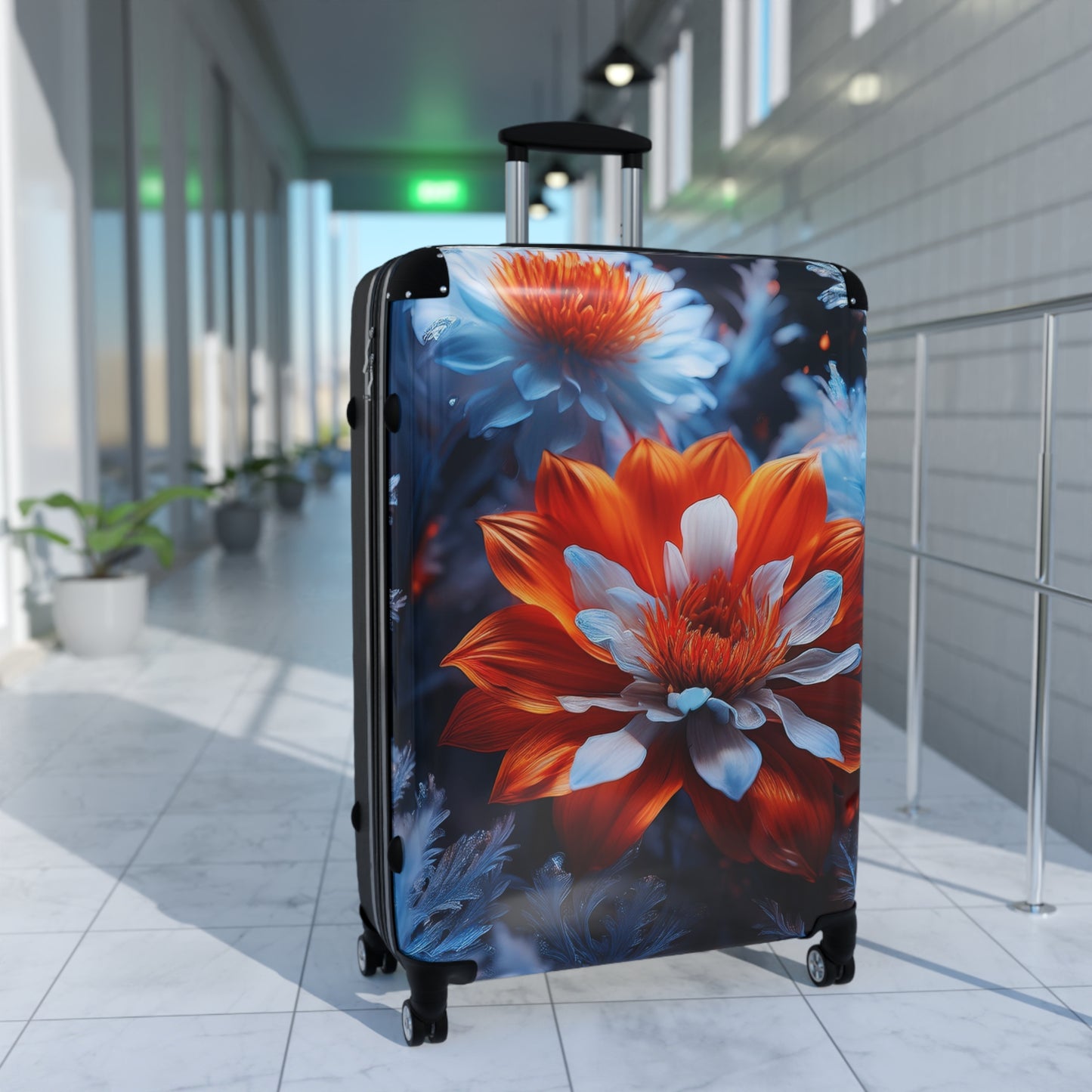 Nature Flowers Floral Orange Blooms Art Carry-On Suitcase - Stylish Luggage for Travelers