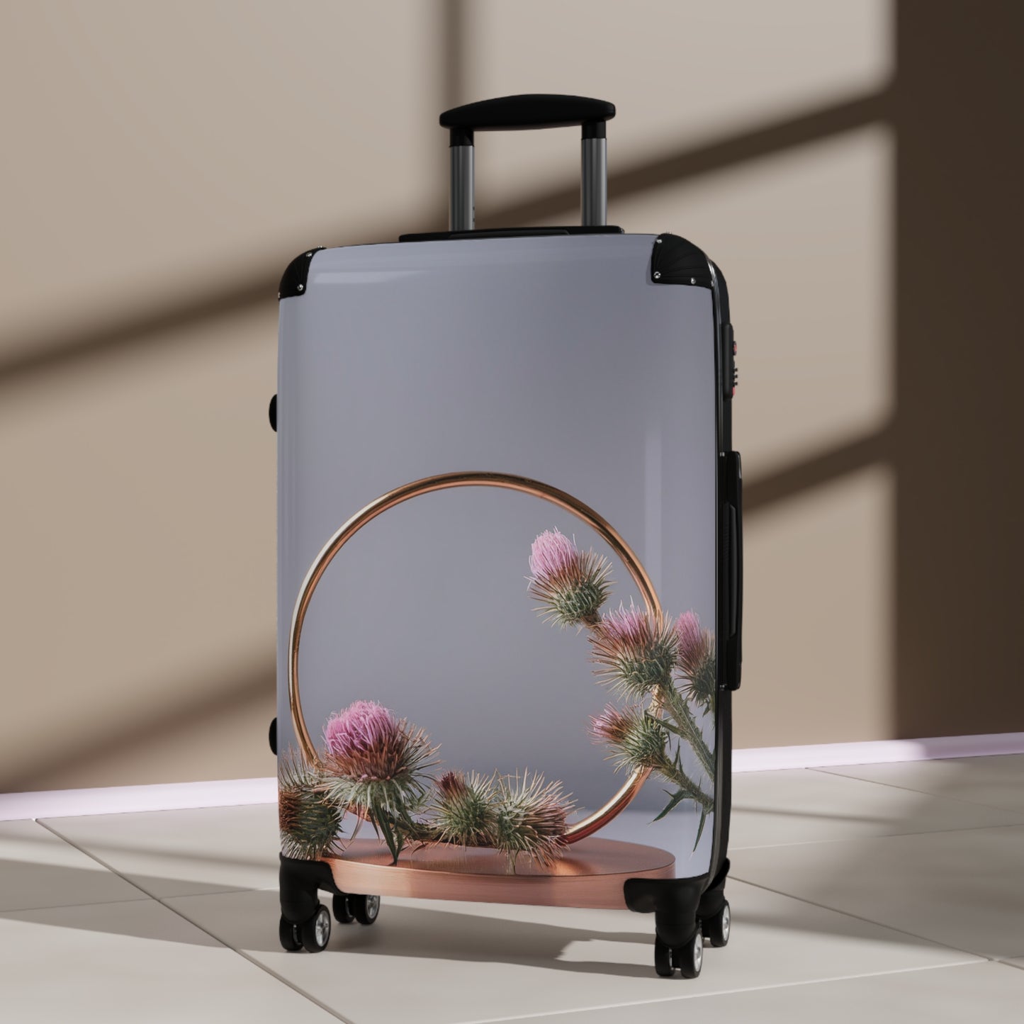 Nature Flowers Floral Pink Cooper Carry-On Suitcase - Stylish Luggage for Travelers