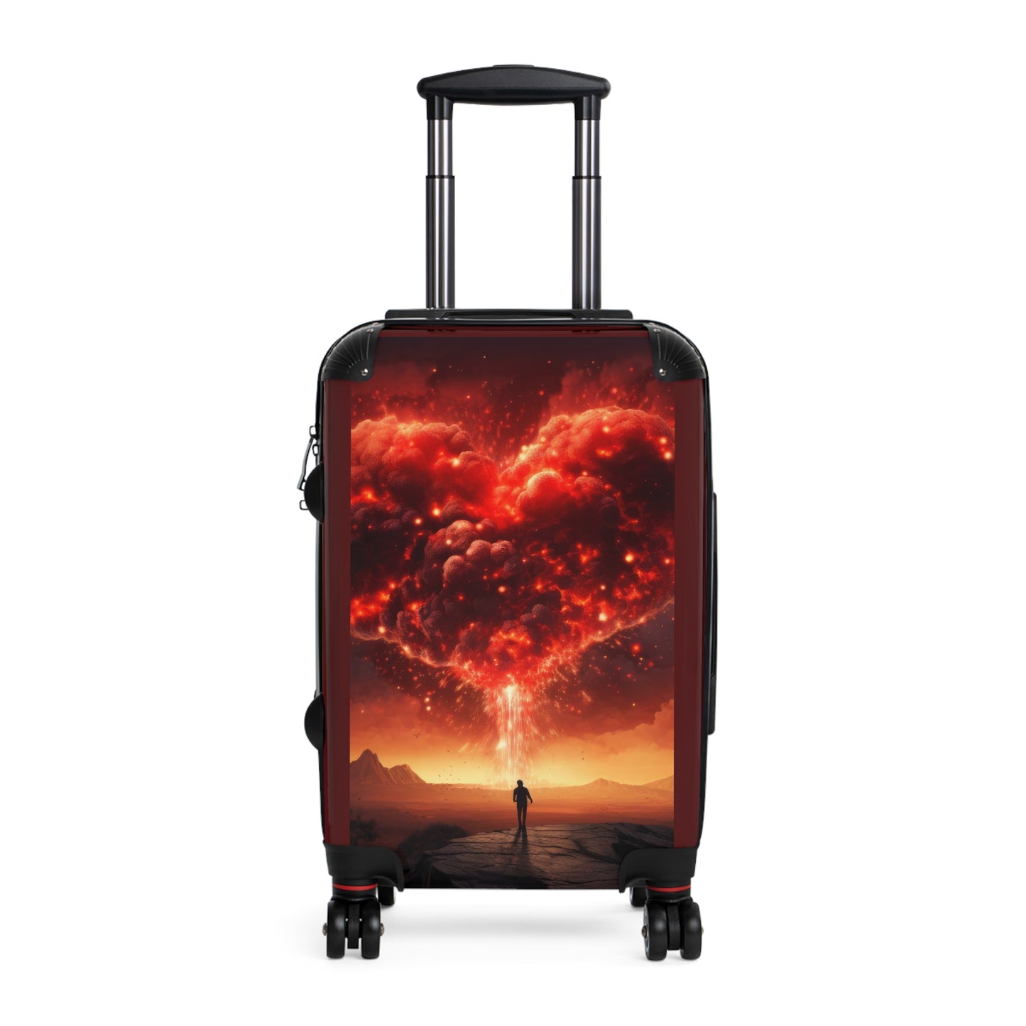 Love Heart Surrea Art Carry-On Suitcase - Stylish Luggage for Travelers