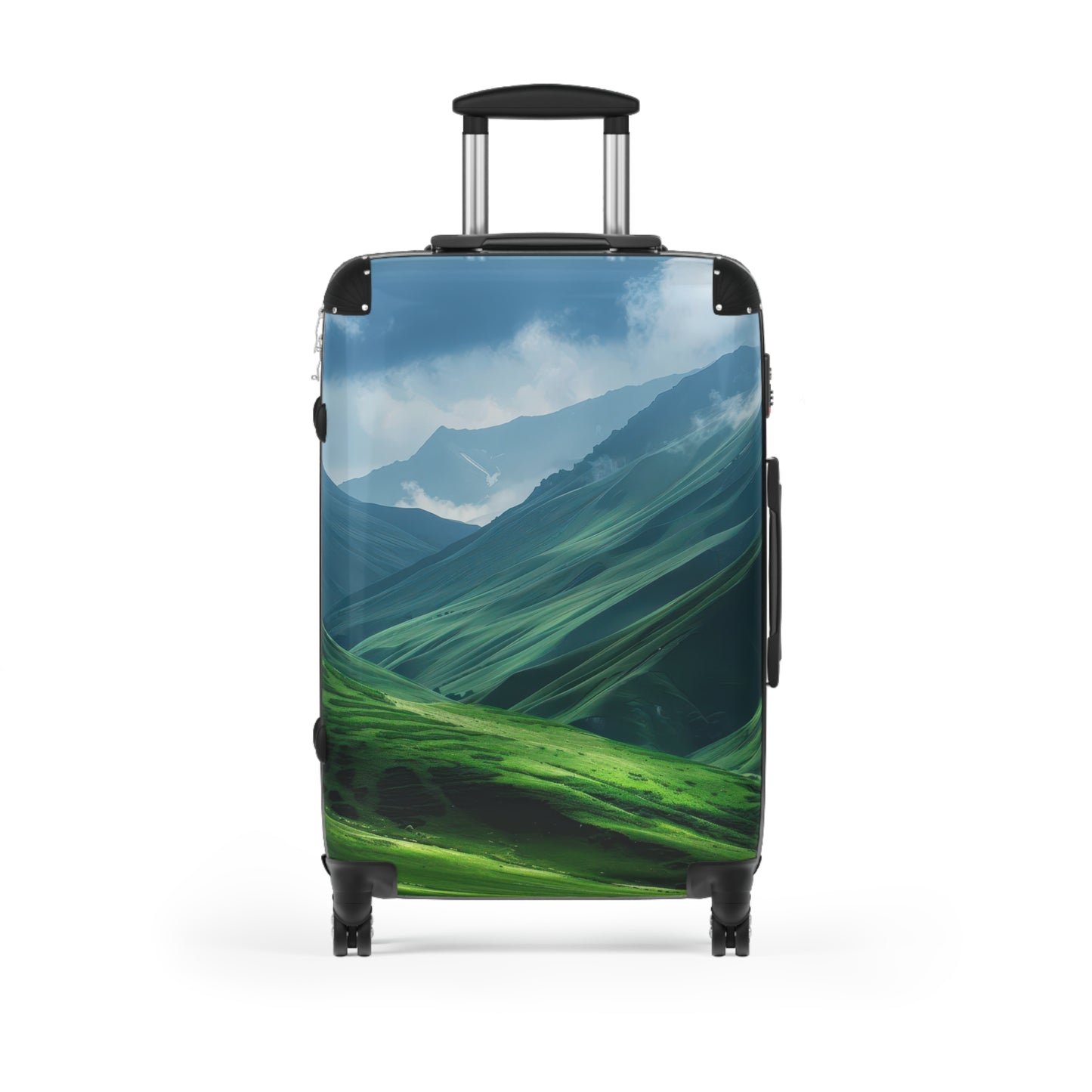 Nature Mountain Green Art Carry-On Suitcase - Stylish Luggage for Travelers