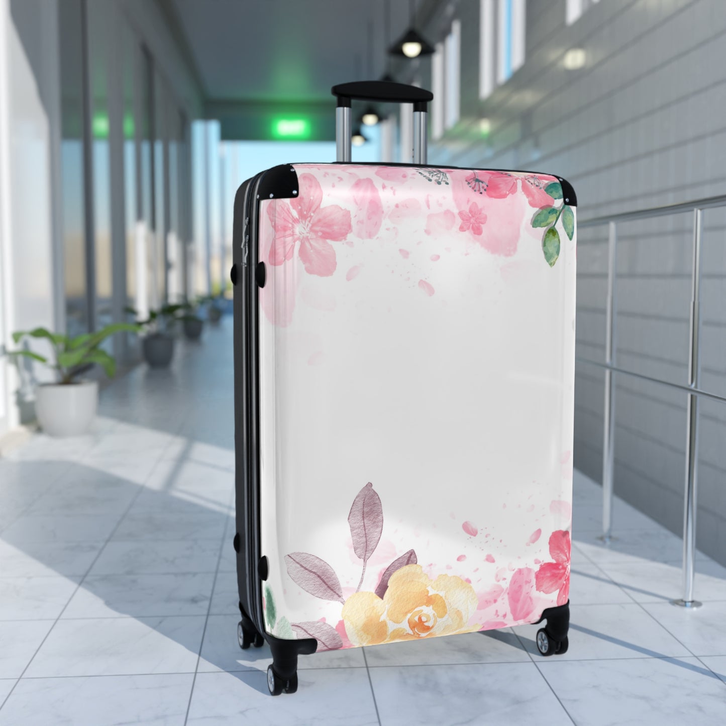 Nature Flowers Floral Petal Wreath Art Carry-On Suitcase - Stylish Luggage for Travelers