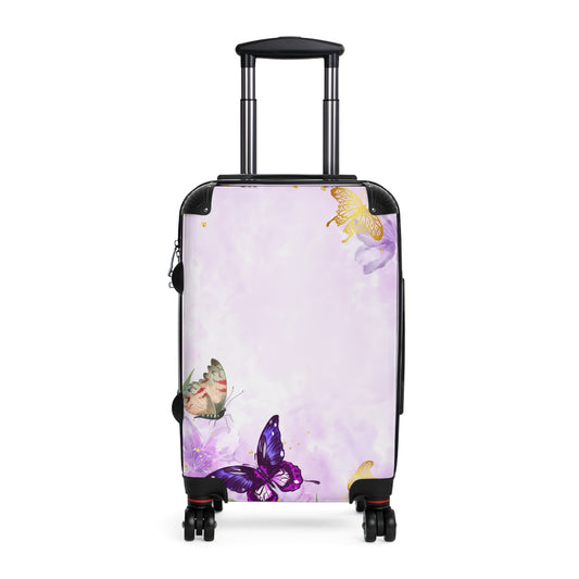 Nature Butterflies Flower Elegant Art Carry-On Suitcase - Stylish Luggage for Travelers