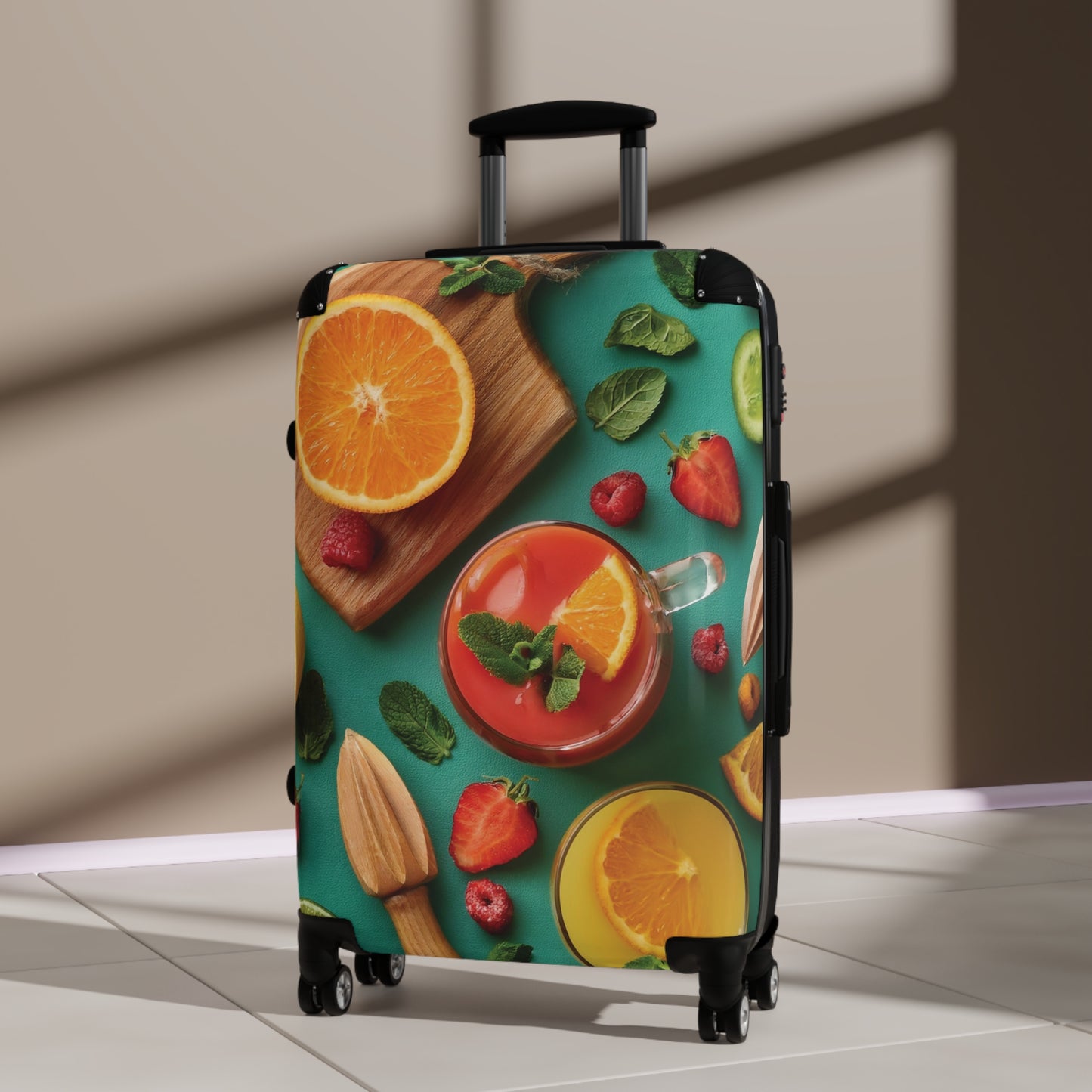 Nature Summer Fruit Drinks Carry-On Suitcase - Stylish Luggage for Travelers