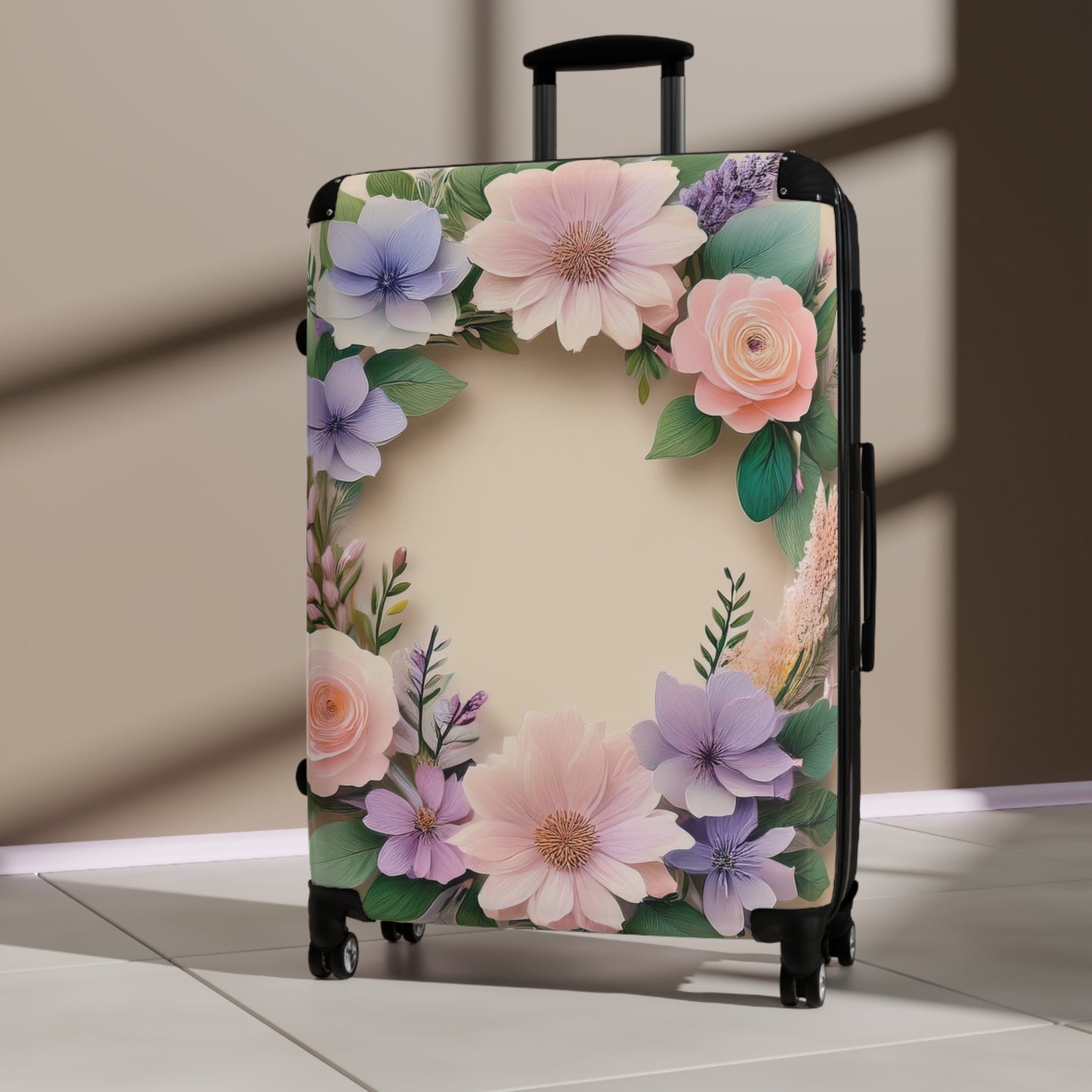 Nature Floral Summer Paper Flowers Carry-On Suitcase - Stylish Luggage for Travelers