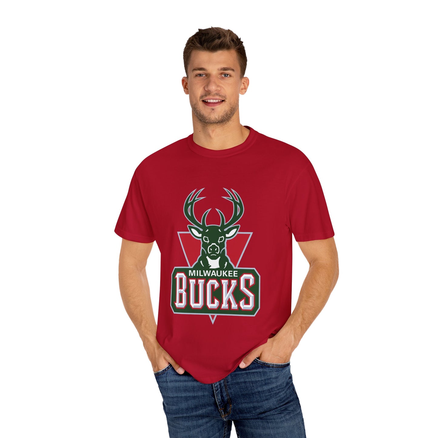 Milwaukee Bucks Strong Garment-Dyed T-Shirt – Premium Cotton Tee for Customization