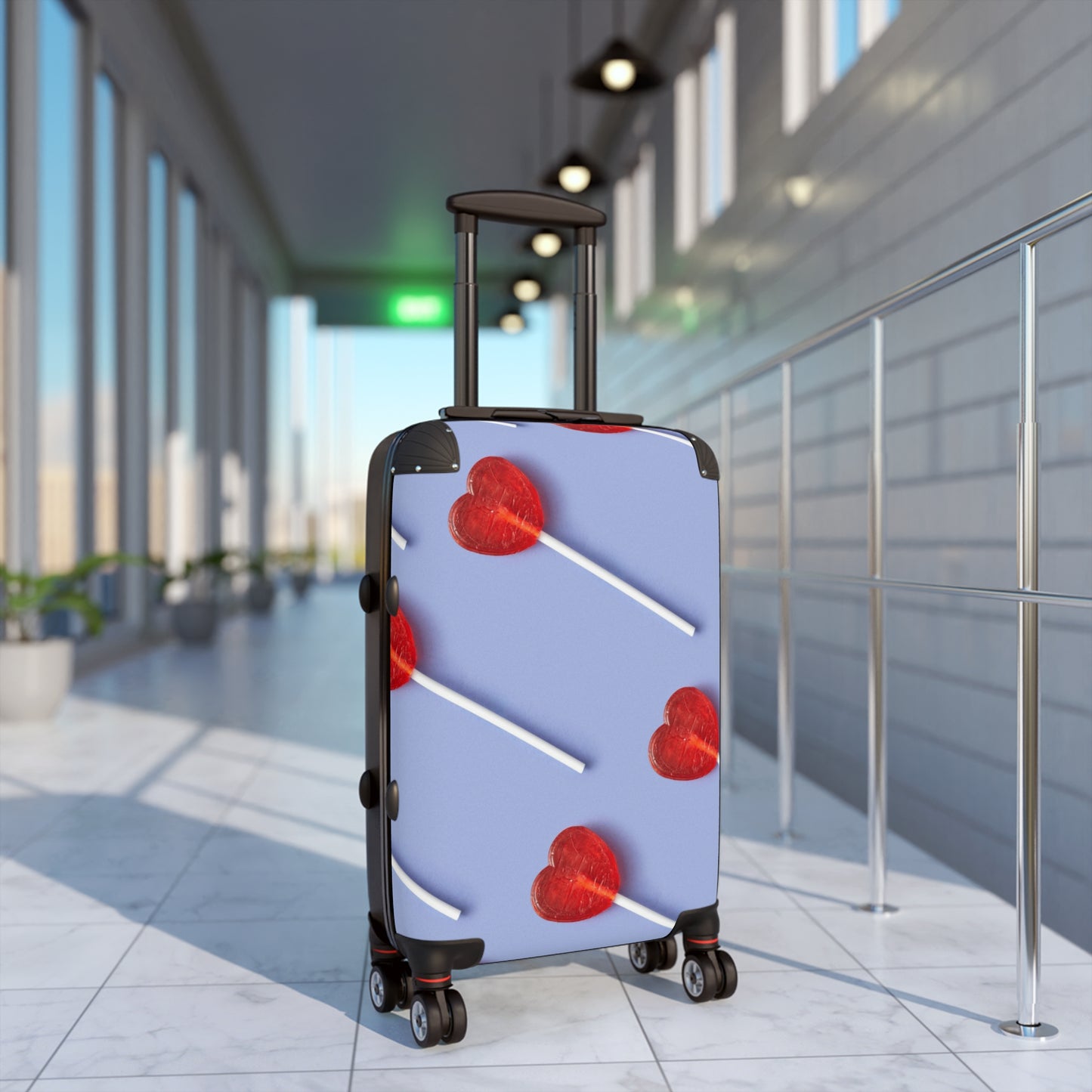 Love Heart Shape Candy Art Carry-On Suitcase - Stylish Luggage for Travelers