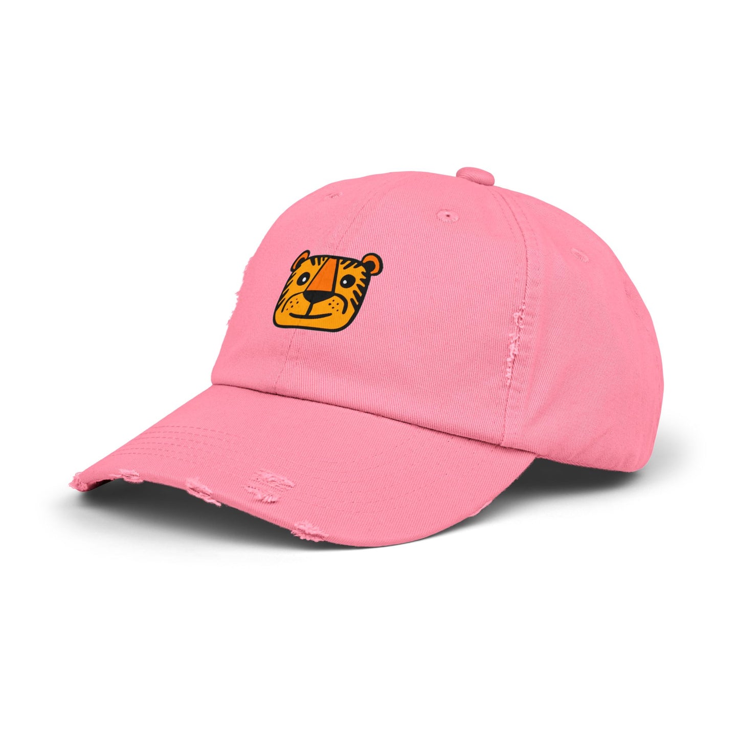 Tiger Vintage Distressed Dad Hat Unisex Adjustable Cotton Twill Baseball Cap for Casual Everyday Wear