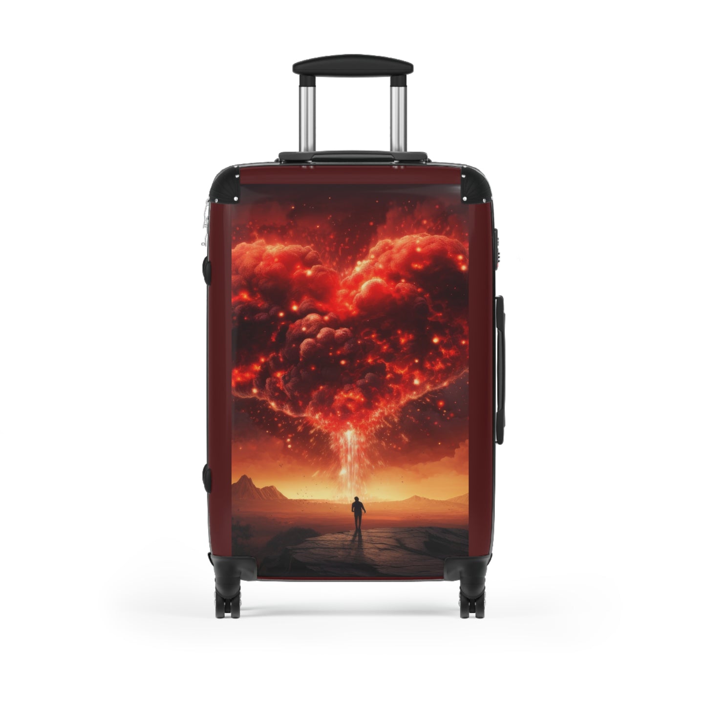 Love Heart Surrea Art Carry-On Suitcase - Stylish Luggage for Travelers