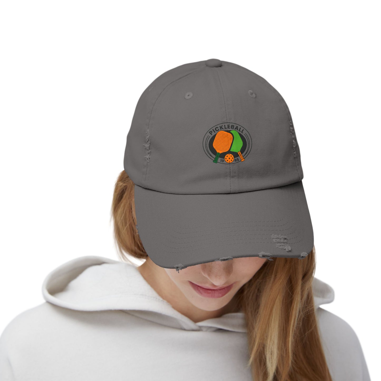Pickle Ball 1985 Vintage Distressed Dad Hat Unisex Adjustable Cotton Twill Baseball Cap for Casual Everyday Wear