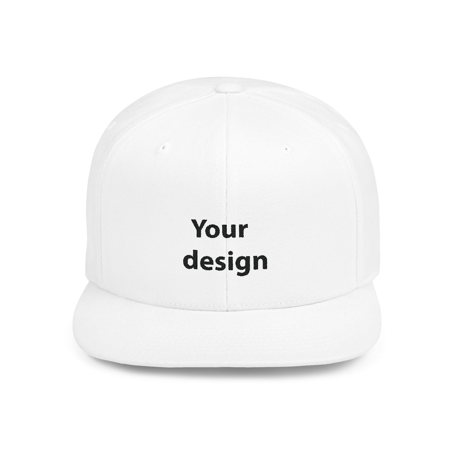 Your Design Flat Bill Snapback – Lightweight, Custom Fit, Premium Quality