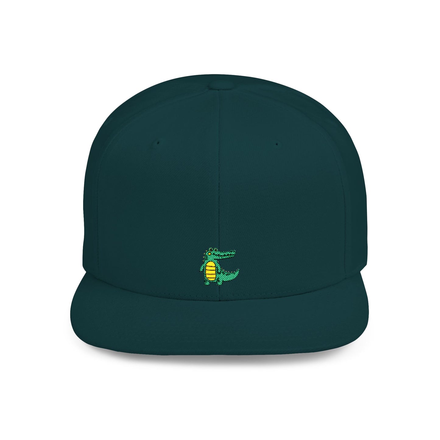 Icons Embroidered Crocodile 2 Flat Bill Snapback – Lightweight, Custom Fit, Premium Quality