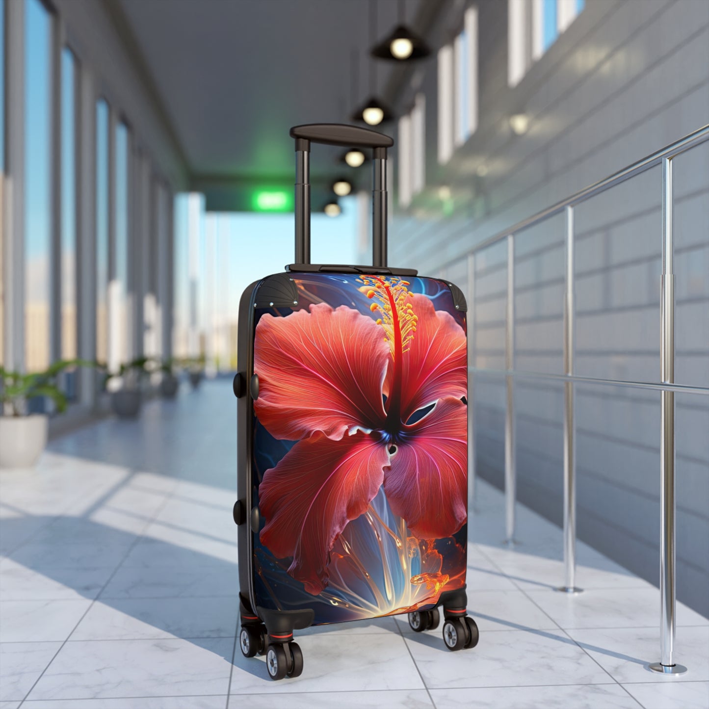 Nature Flowers Floral Hibiscus Flower Art Carry-On Suitcase - Stylish Luggage for Travelers