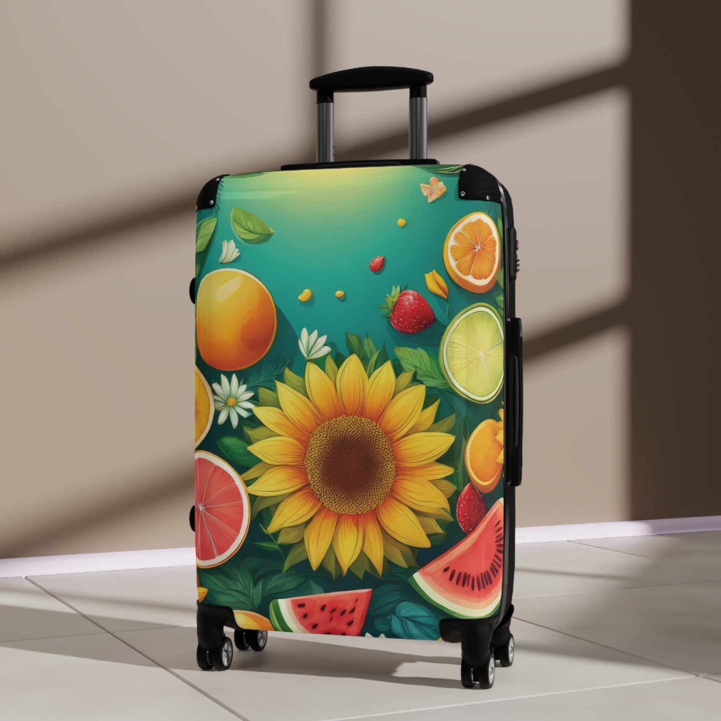 Nature Summer Fruits Flower Carry-On Suitcase - Stylish Luggage for Travelers