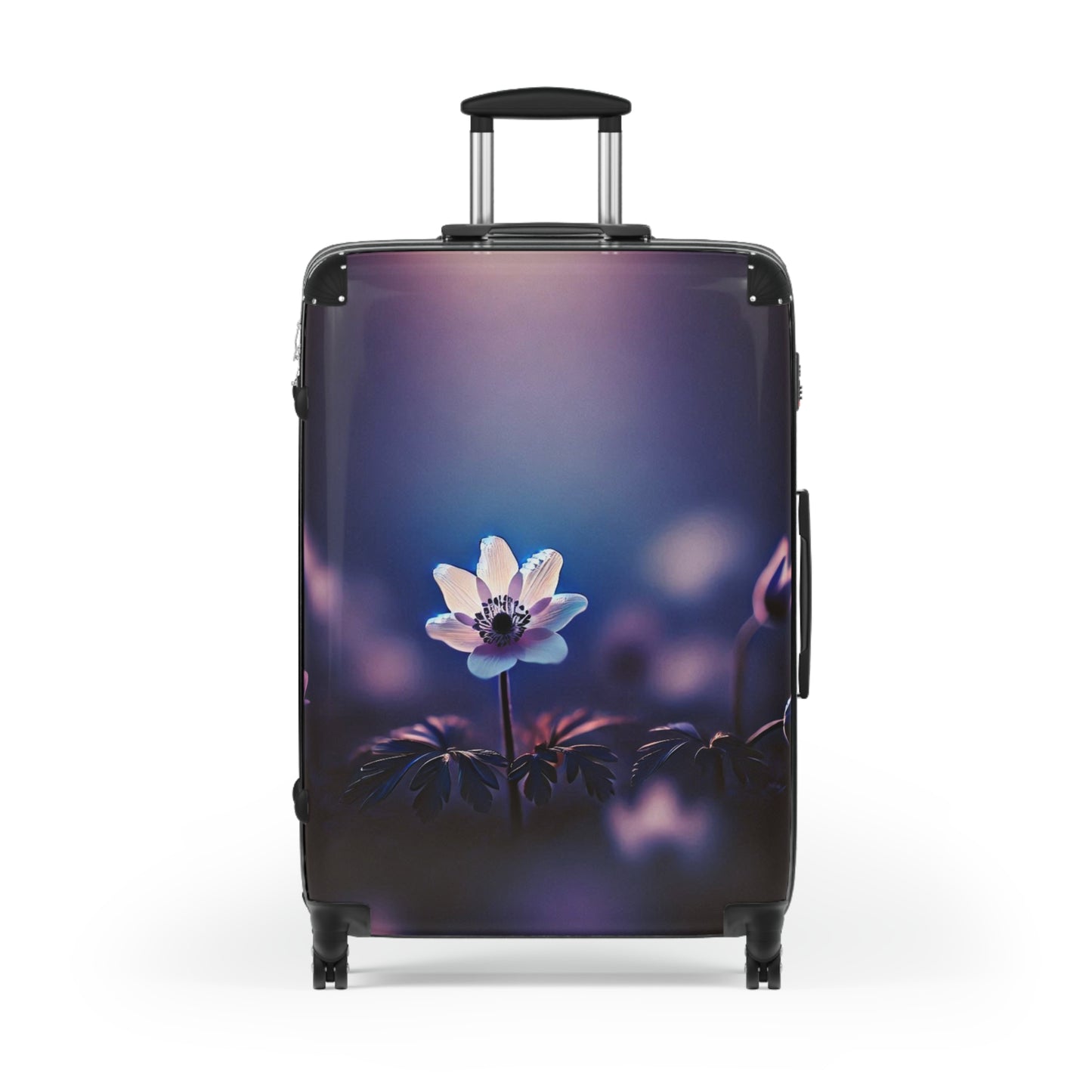Nature Flowers Floral Blue and Pink Art Carry-On Suitcase - Stylish Luggage for Travelers