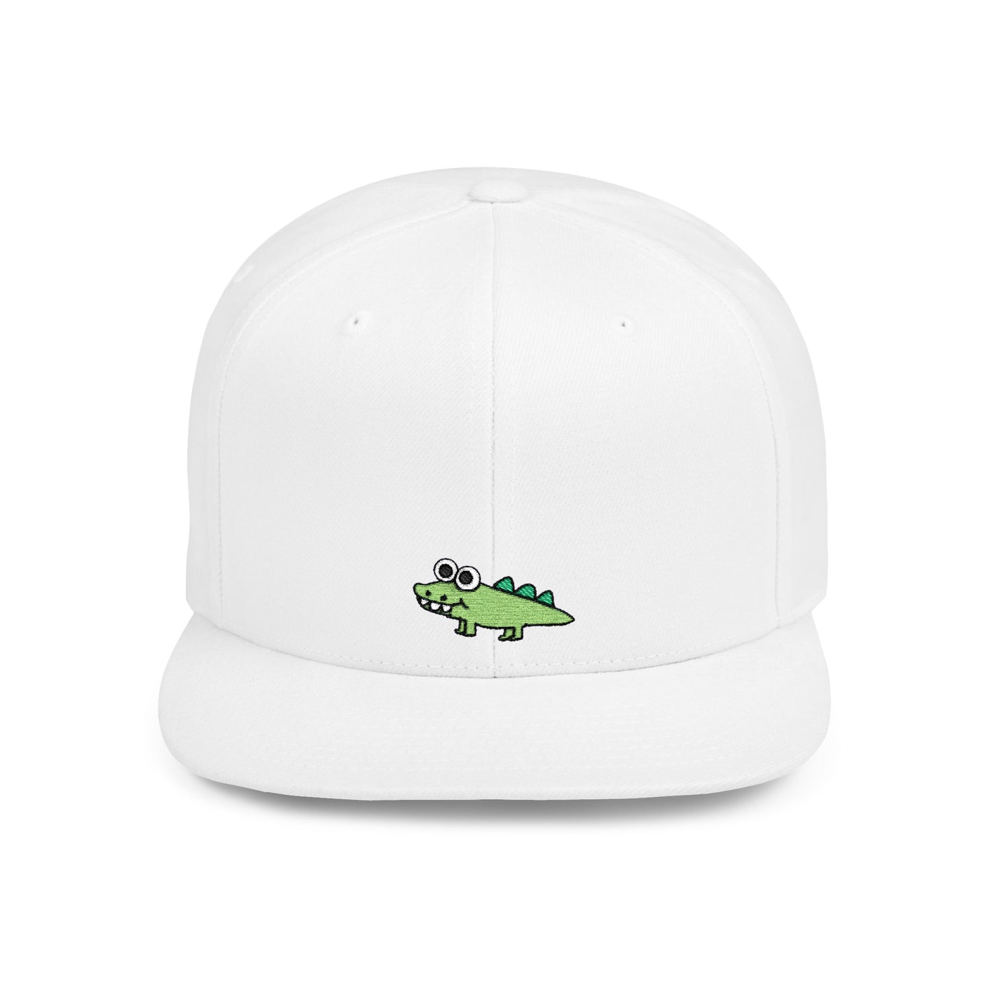 Icons Embroidered Crocodile Flat Bill Snapback – Lightweight, Custom Fit, Premium Quality