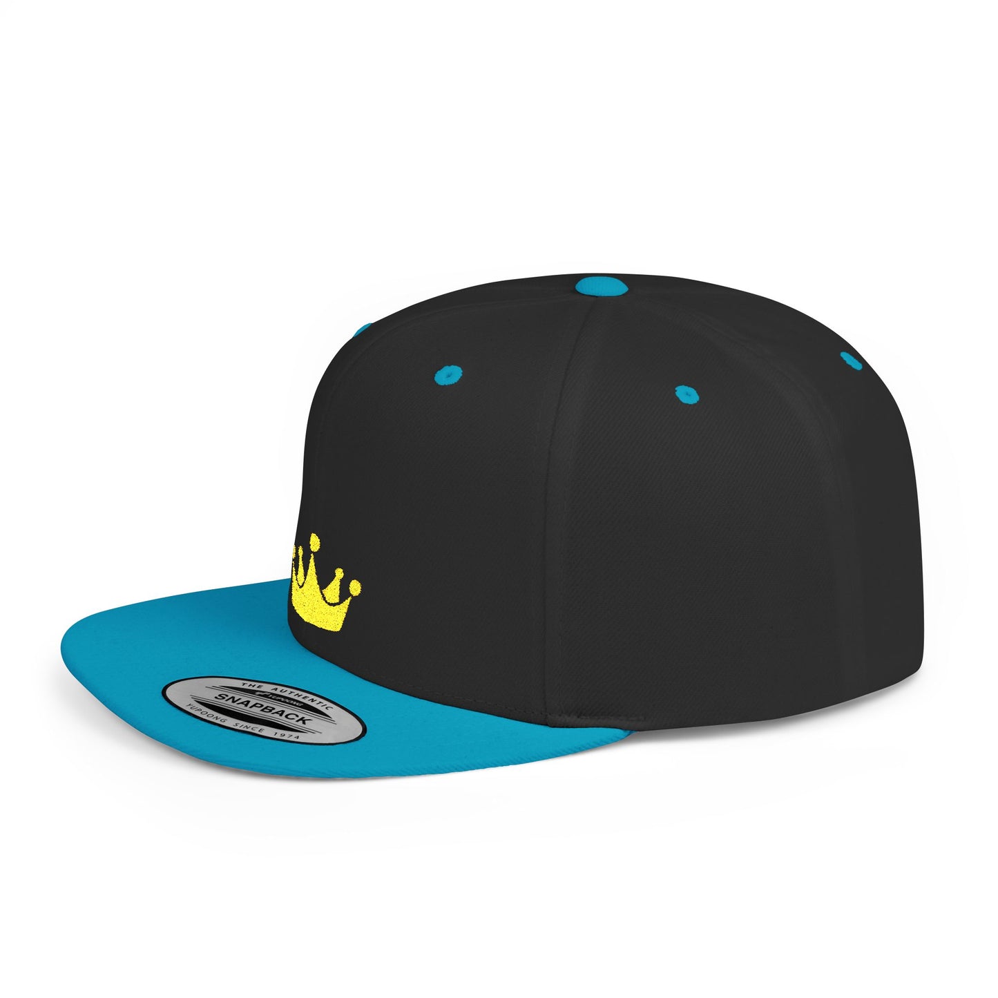 Icons Embroidered Crown Flat Bill Snapback – Lightweight, Custom Fit, Premium Quality