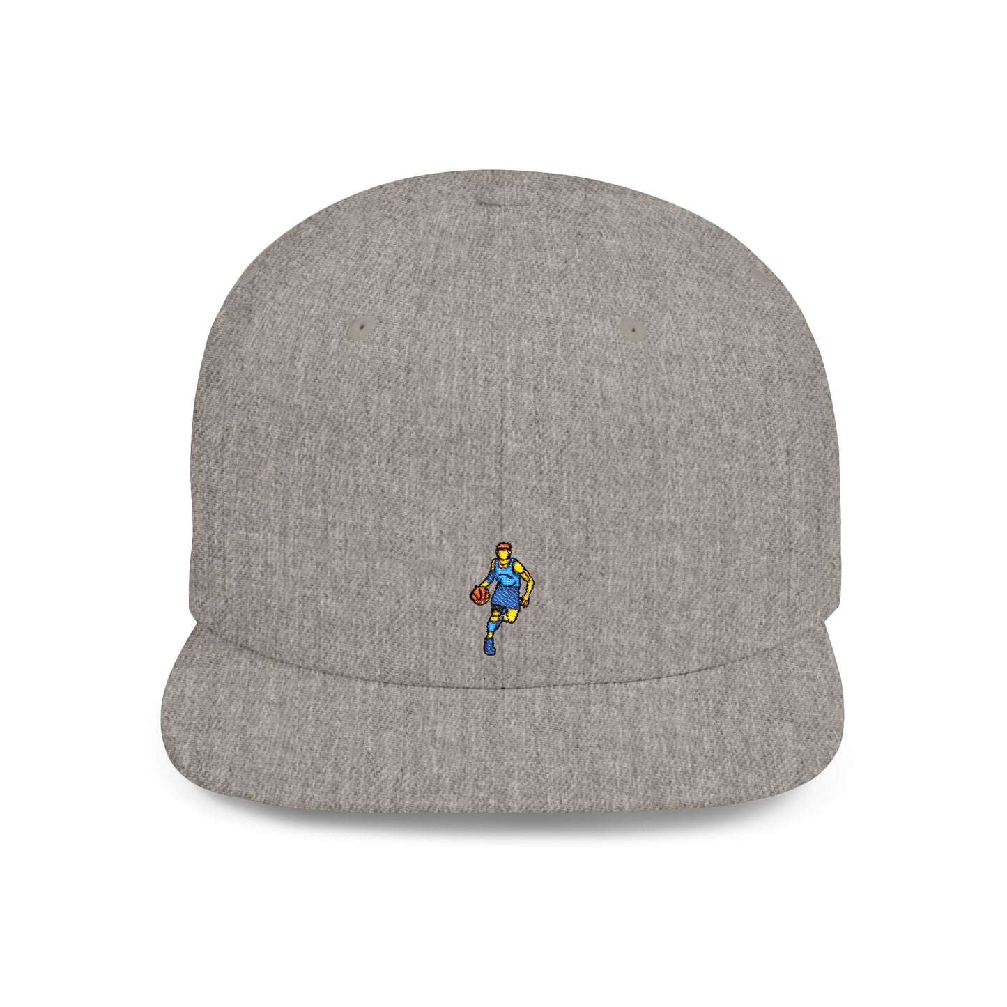 Icons Embroidered Basketball Player On Cat Flat Bill Snapback – Lightweight, Custom Fit, Premium Quality