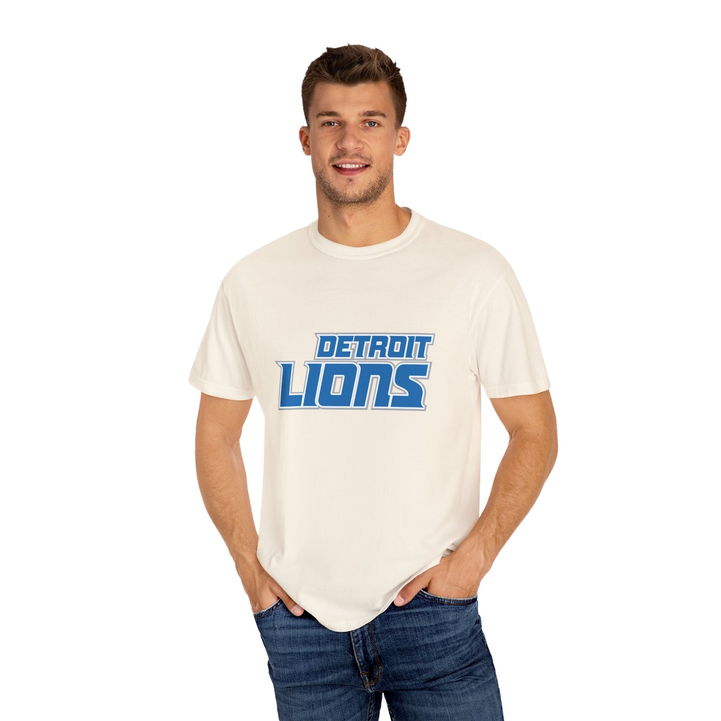 Detroit Lions Merchandise Garment-Dyed T-Shirt – Premium Cotton Tee for Customization