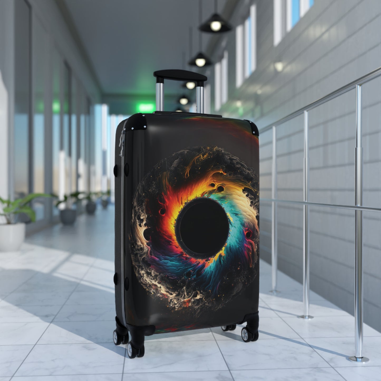 Abstract Colorful AI Carry-On Suitcase - Stylish Luggage for Travelers
