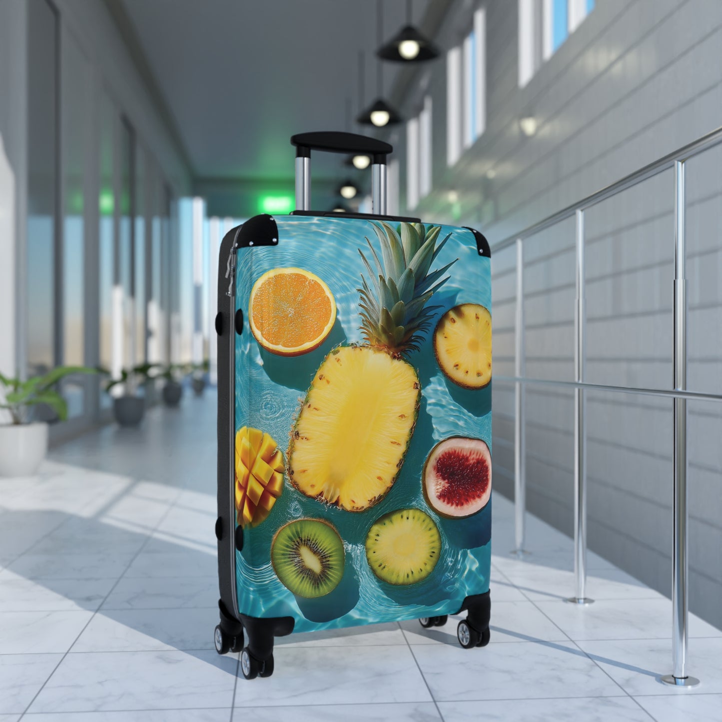 Nature Summer Tropical Fruits Float Carry-On Suitcase - Stylish Luggage for Travelers