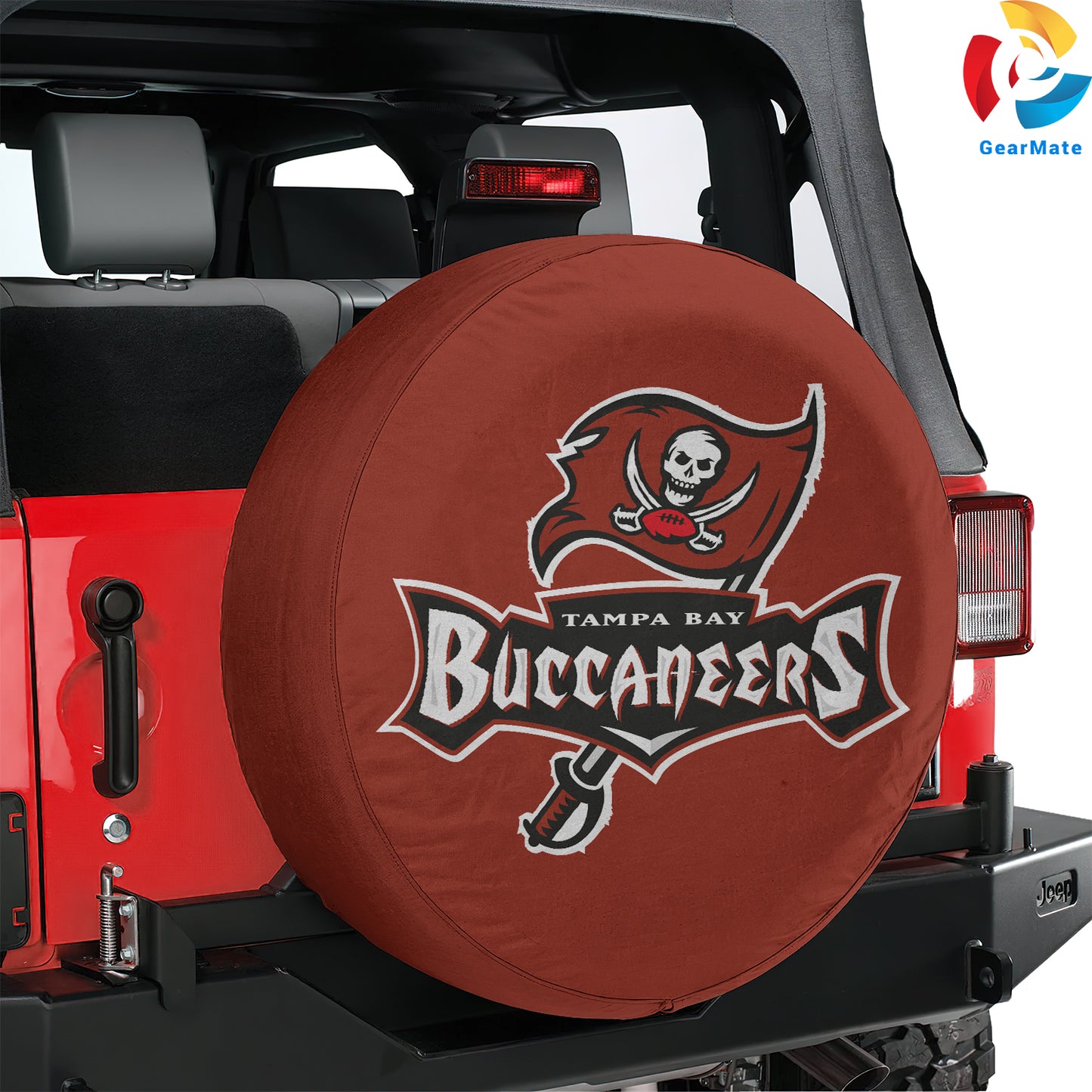 Tampa Bay Buccaneers NFL Fans Gear Spare Tire Cover – Premium Waterproof UV-Resistant Protector