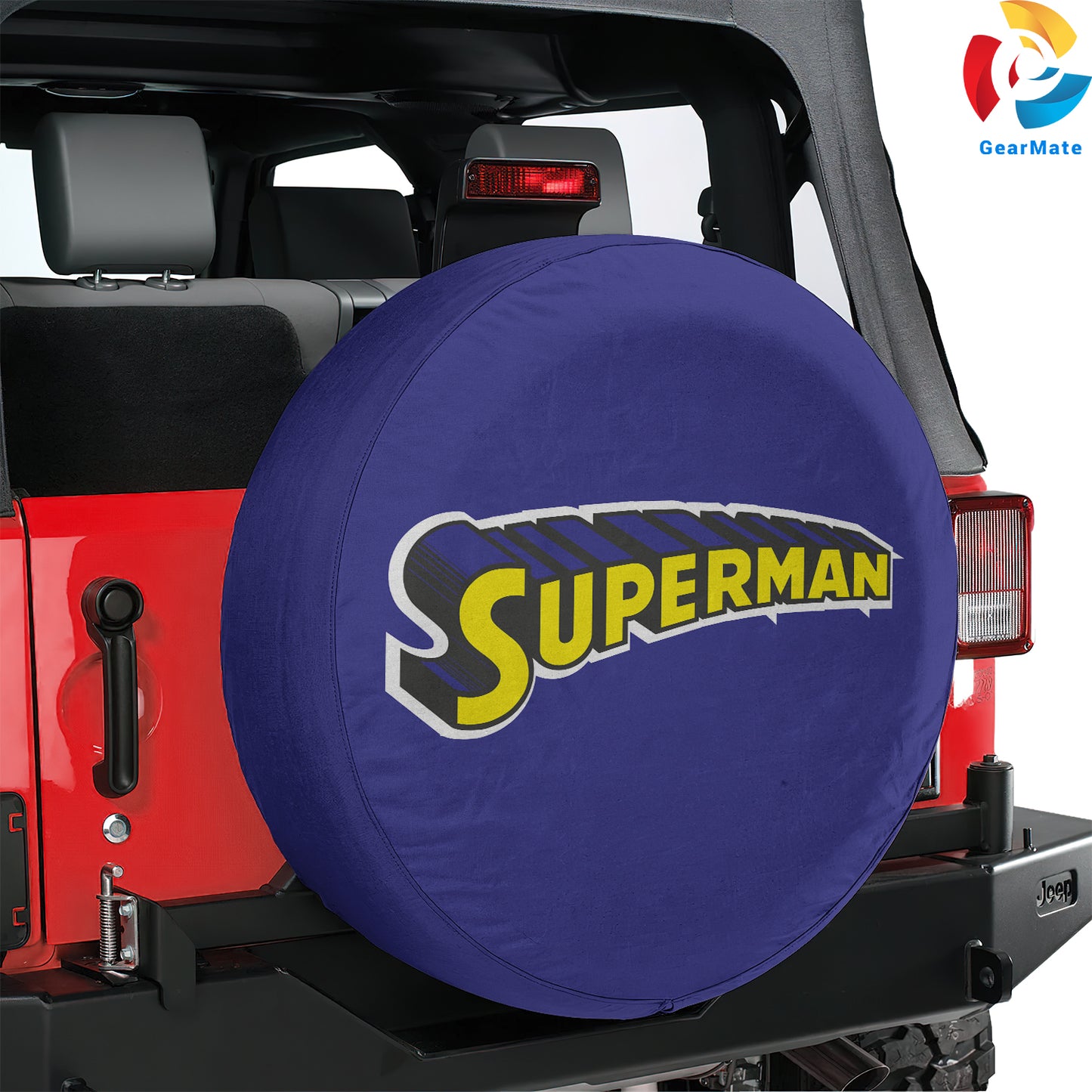 Superman Flying Spare Tire Cover – Premium Waterproof UV Resistant Protector