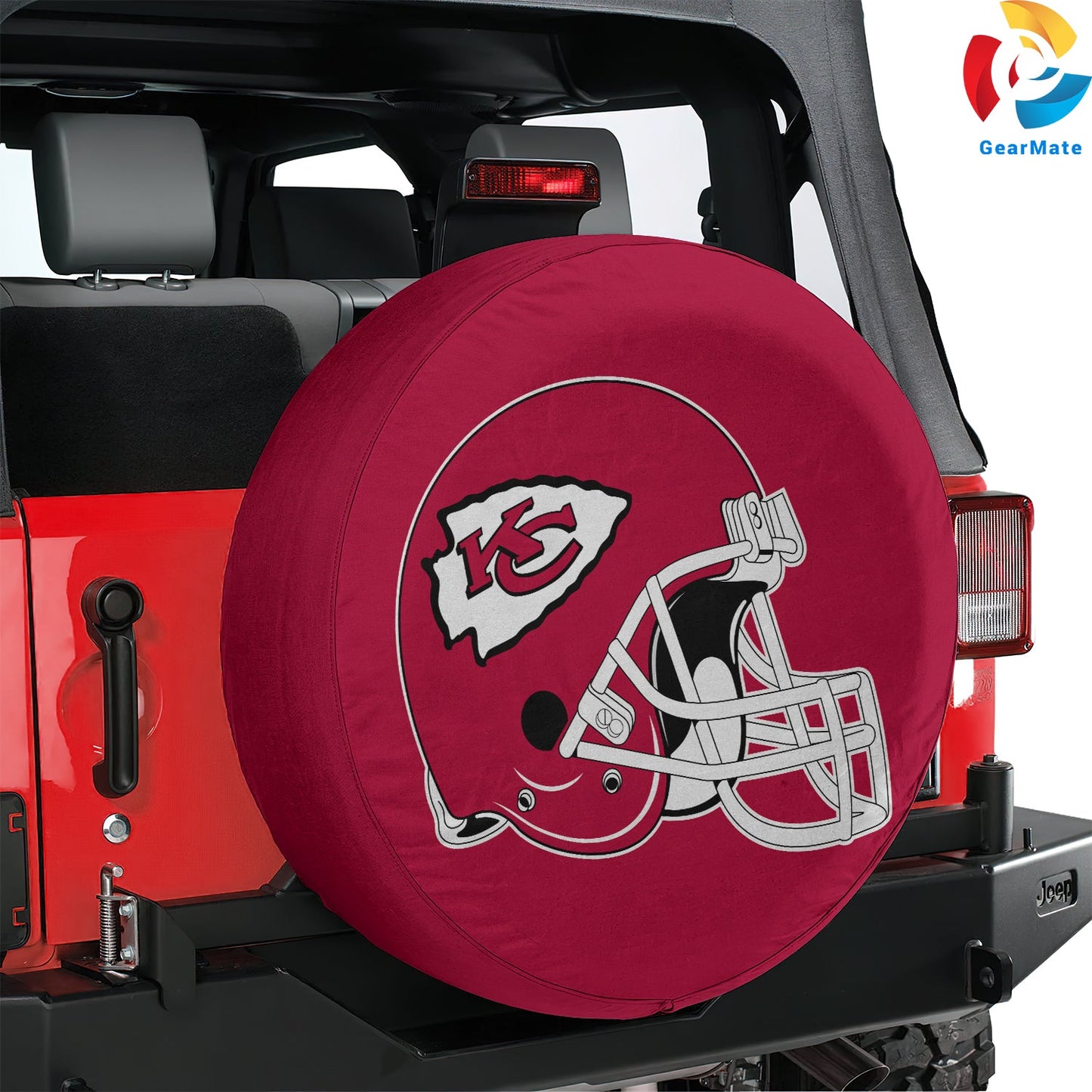Kansas City Chiefs NFL Spare Tire Cover – Premium Waterproof UV-Resistant Protector