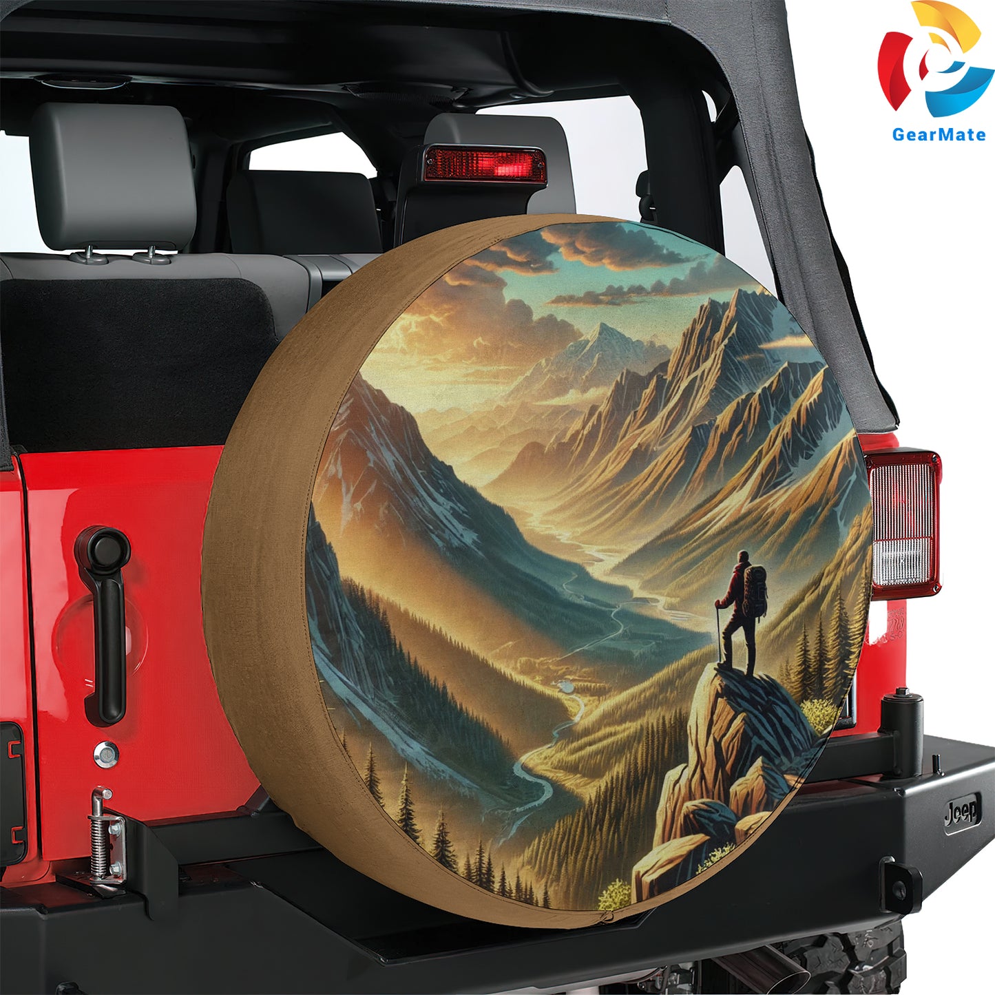 Mountain Adventure Spare Tire Cover – Premium Waterproof UV Resistant Protector