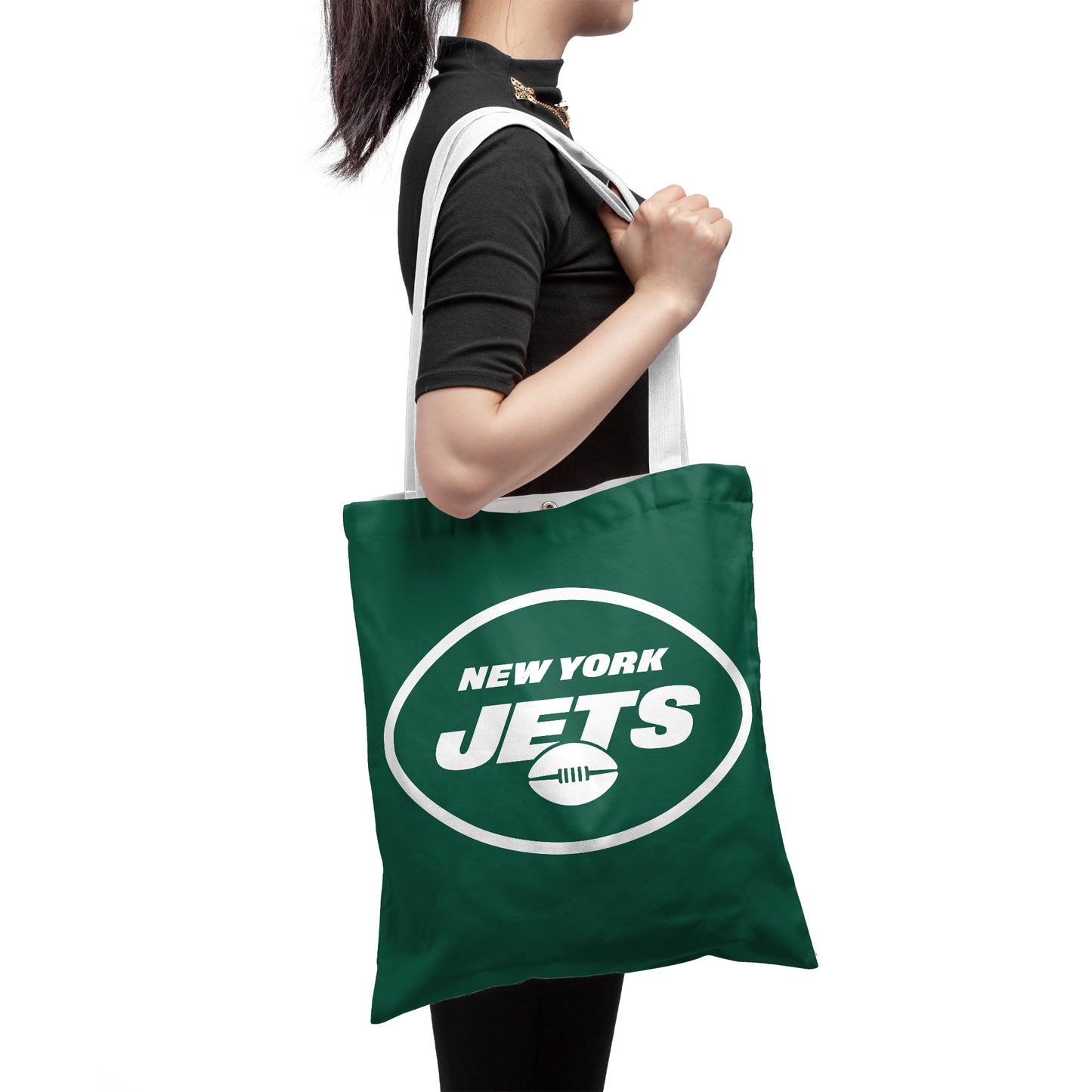 NFL New York Jets Polyester Canvas Tote Bag – Durable and Stylish