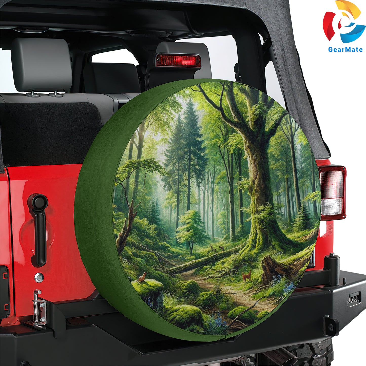Forest Spare Tire Cover – Premium Waterproof UV Resistant Protector
