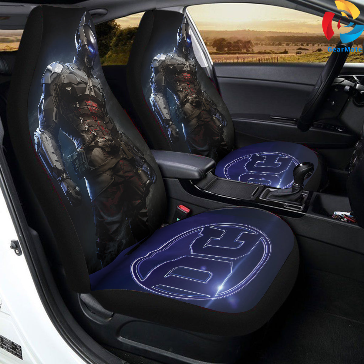 Arkham Knight DC Car Seat Covers – High Quality Graphic and Polar Fleece Protector Set
