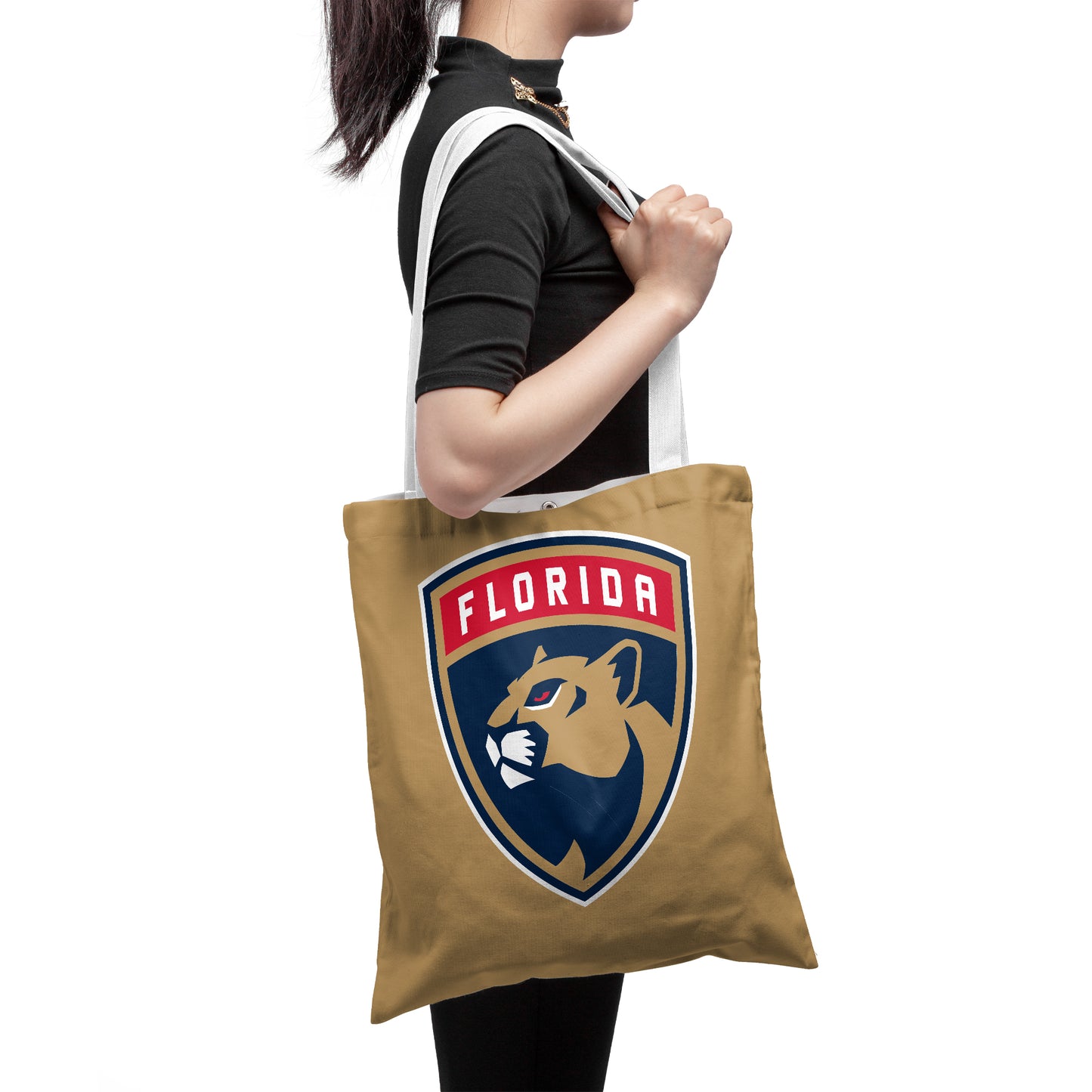 NHL Florida Panthers Polyester Canvas Tote Bag – Durable and Stylish