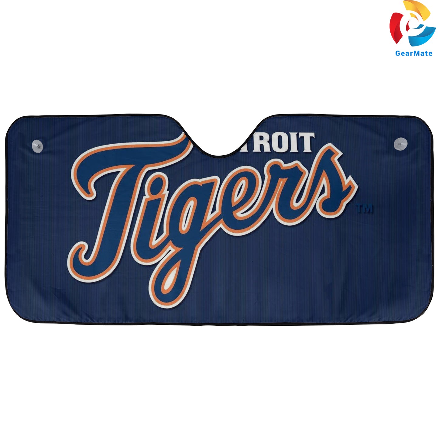 Detroit Tigers MLB Baseball Team Letters Background Reflective Car Sunshade – Premium Heat & UV Protection, Universal Fit