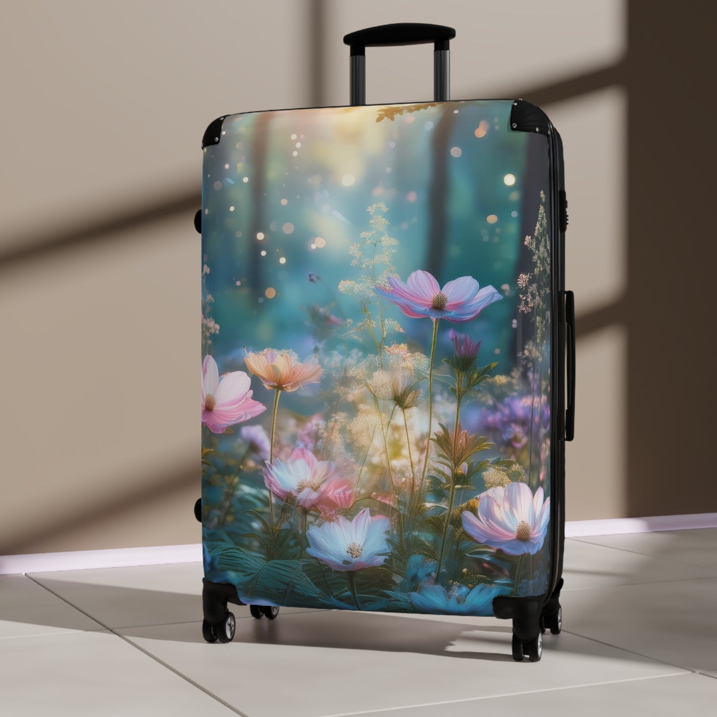 Nature Flowers Floral Dedicated Pink Bloom Carry-On Suitcase - Stylish Luggage for Travelers