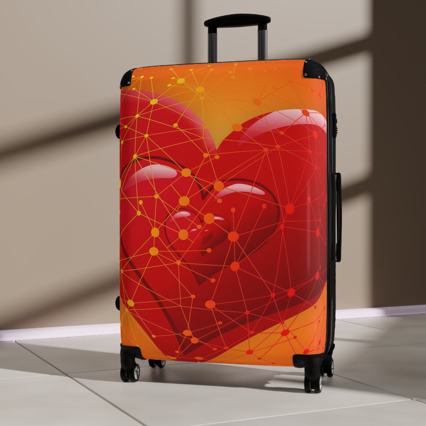 Love Heart Red Art Carry-On Suitcase - Stylish Luggage for Travelers
