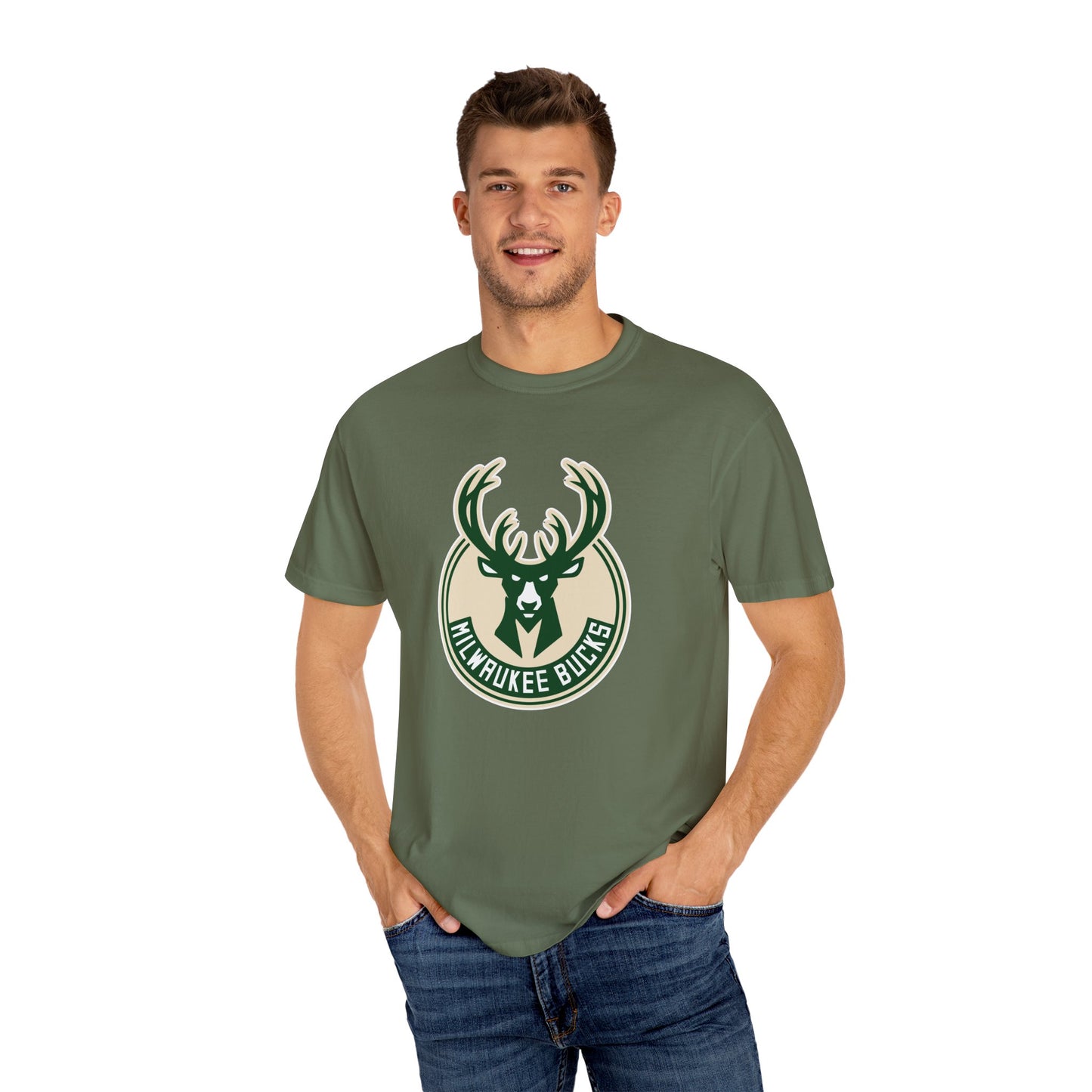 Milwaukee Bucks Play To Win Garment-Dyed T-Shirt – Premium Cotton Tee for Customization