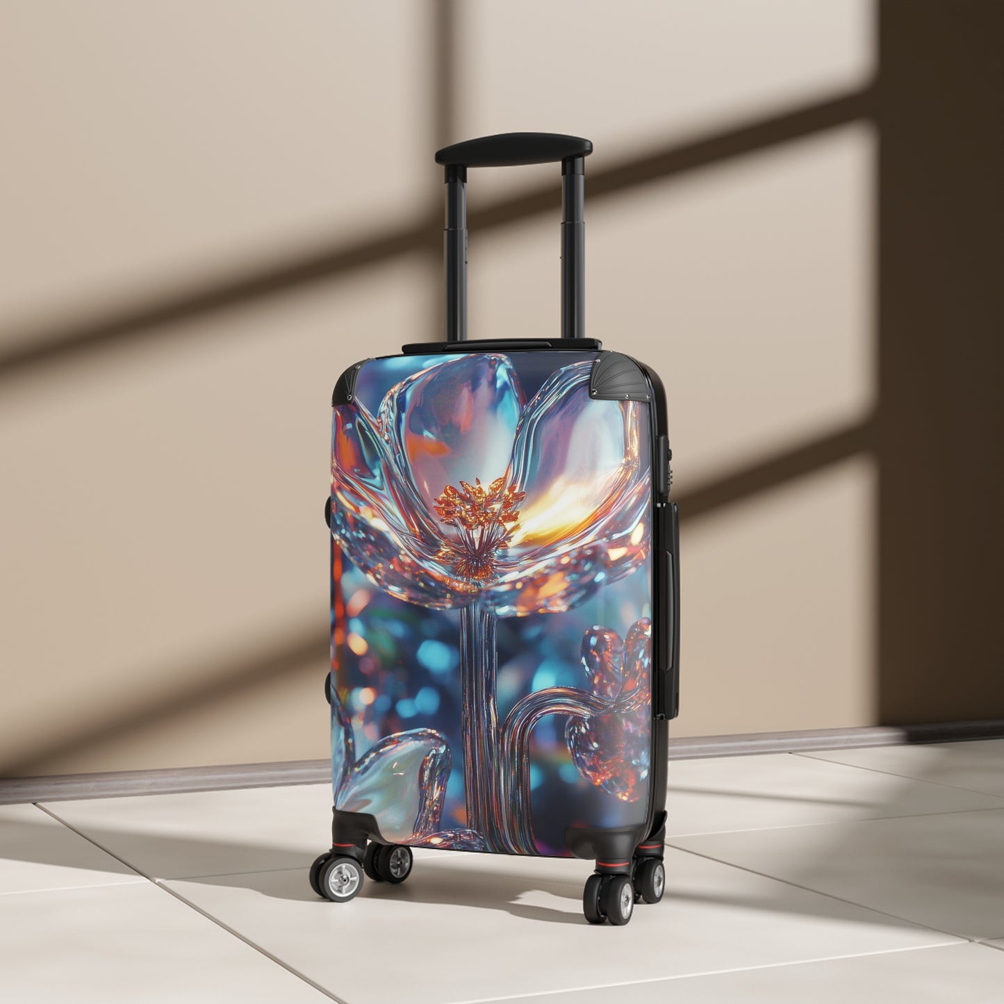 Nature Flowers Floral Petals Glass Art Carry-On Suitcase - Stylish Luggage for Travelers