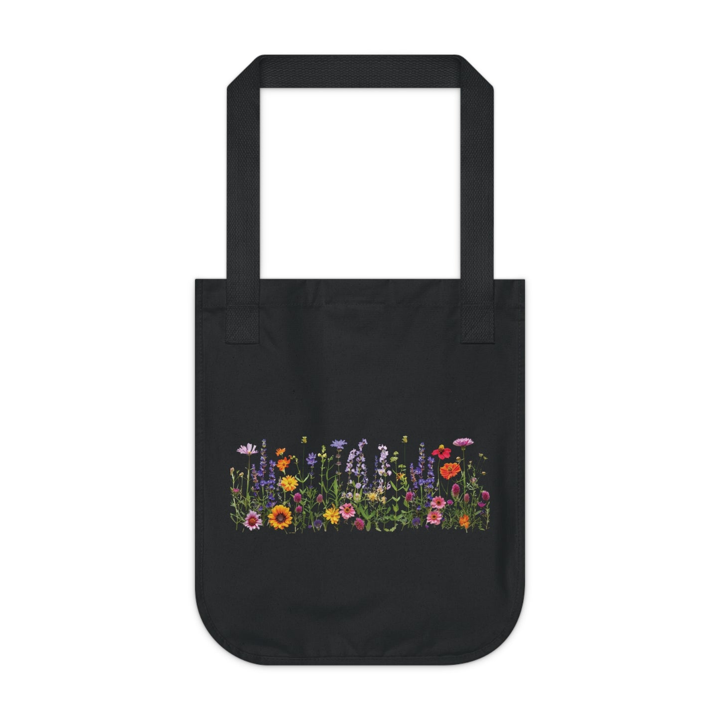 Flowers Floral Design Organic Canvas Tote Bag - Eco-Friendly Carryall for Everyday Use