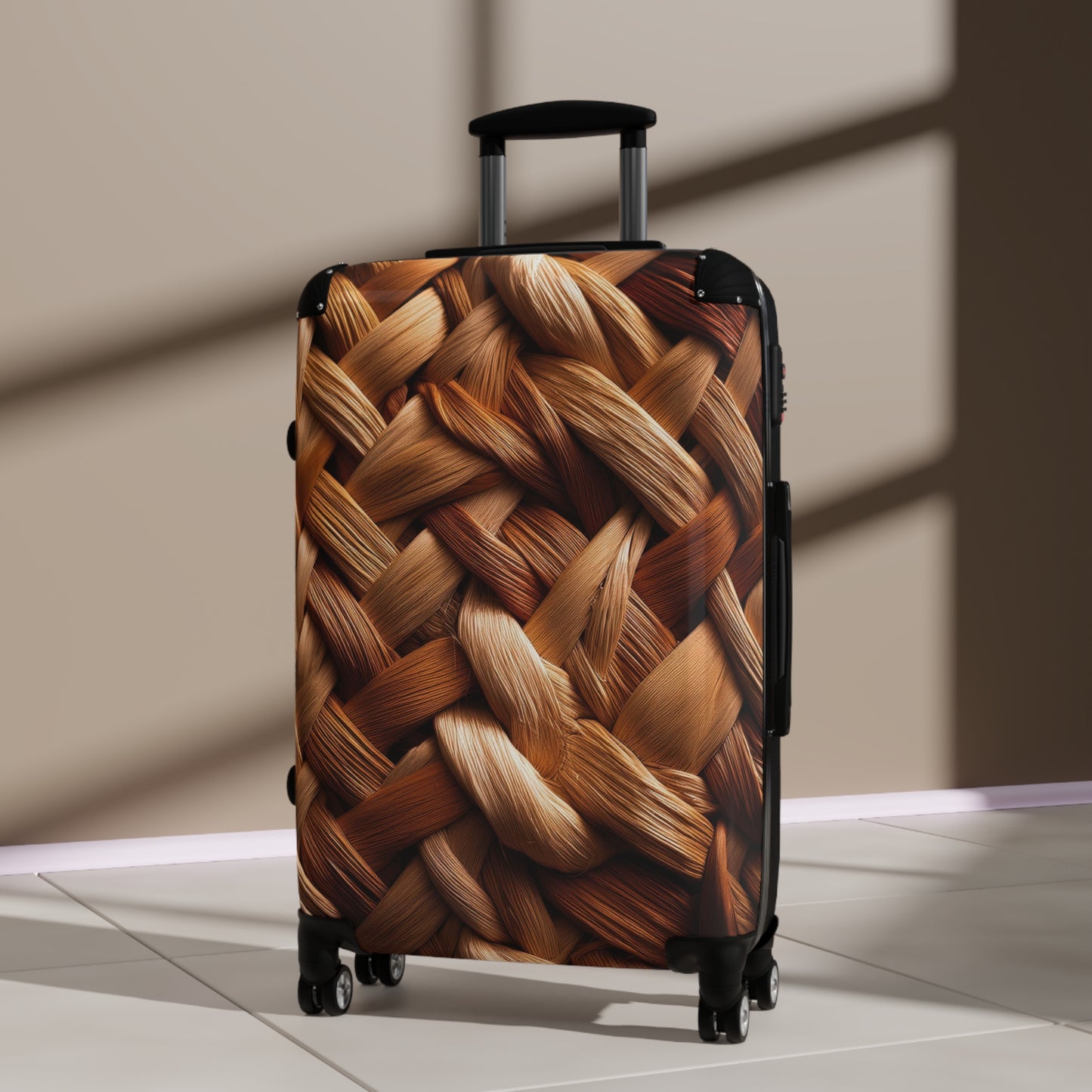 Nature Texture Wooven Art Carry-On Suitcase - Stylish Luggage for Travelers