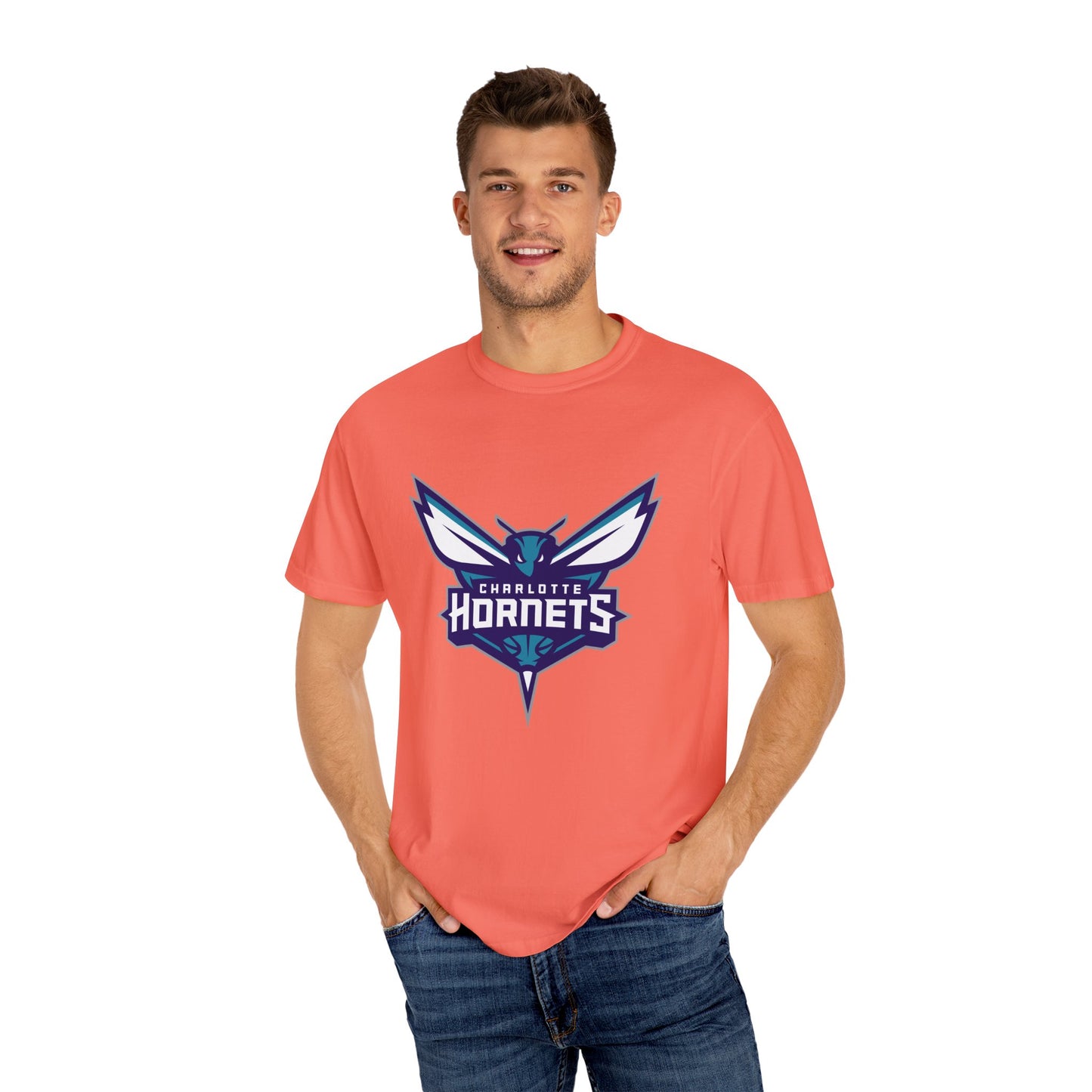 Charlotte Hornets Garment-Dyed T-Shirt – Premium Cotton Tee for Customization