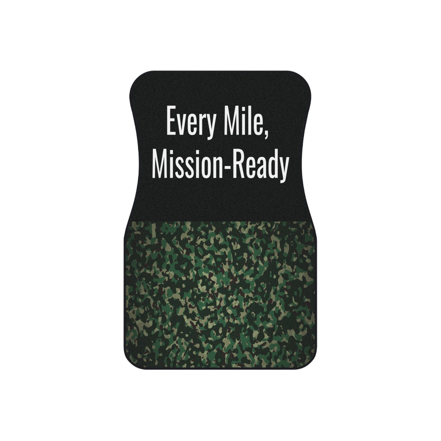 Army Every Mile Mission Ready Style Car Floor Mats – 2-Piece Front Set, Durable & Stylish, Universal Fit