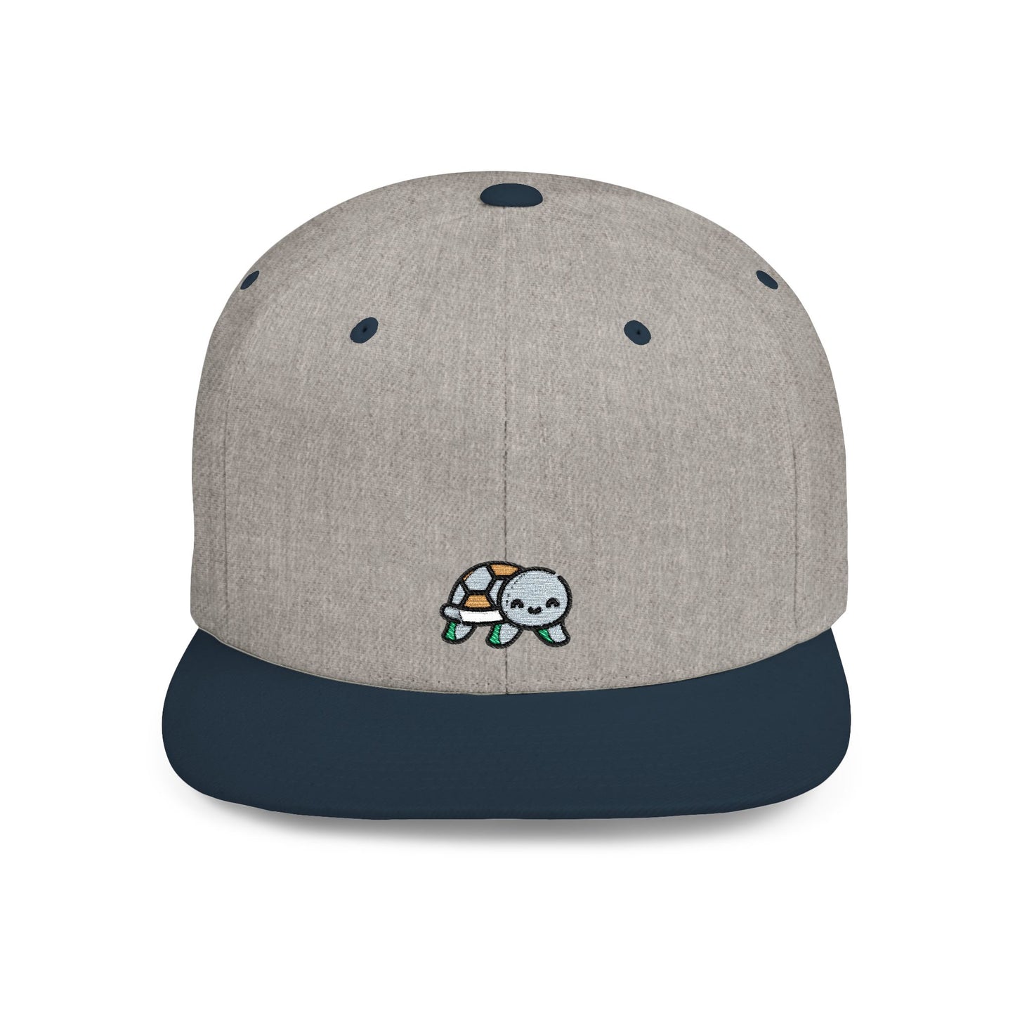 Icons Embroidered Turtle Flat Bill Snapback – Lightweight, Custom Fit, Premium Quality
