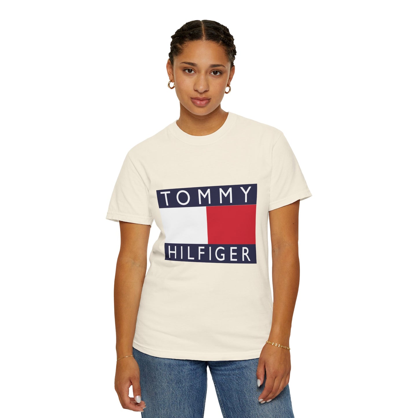 Tommy Hilfiger Garment-Dyed T-Shirt – Premium Cotton Tee for Customization