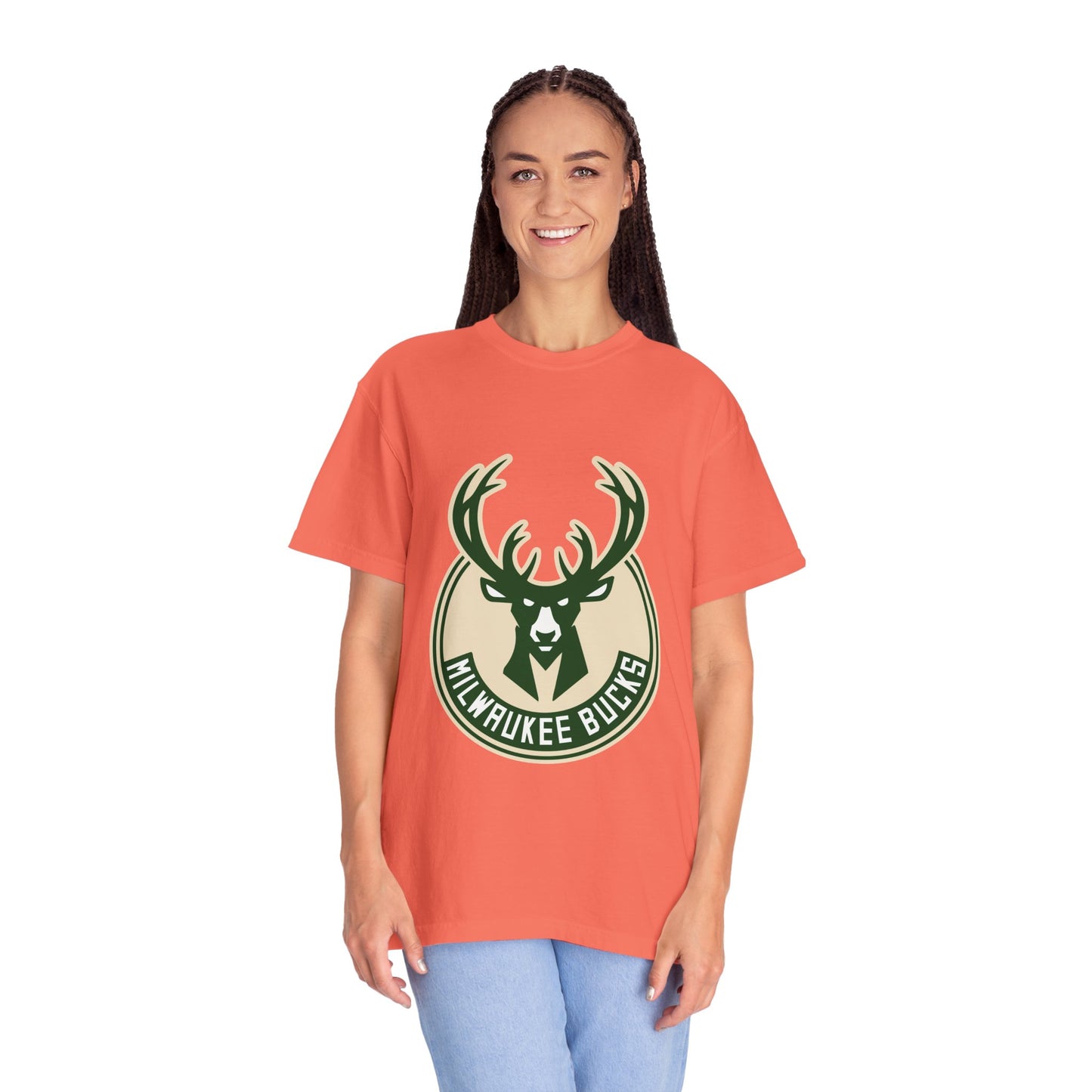 Milwaukee Bucks NBA Garment-Dyed T-Shirt – Premium Cotton Tee for Customization